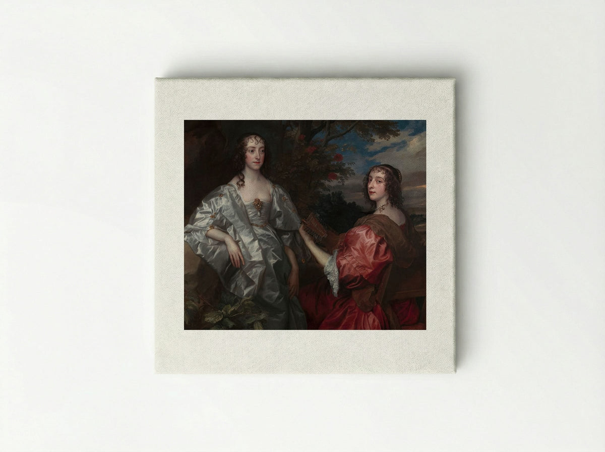 Katherine, Countess of Chesterfield, and Lucy, Countess of Huntingdon - Sir Anthony van Dyck - Canvas
