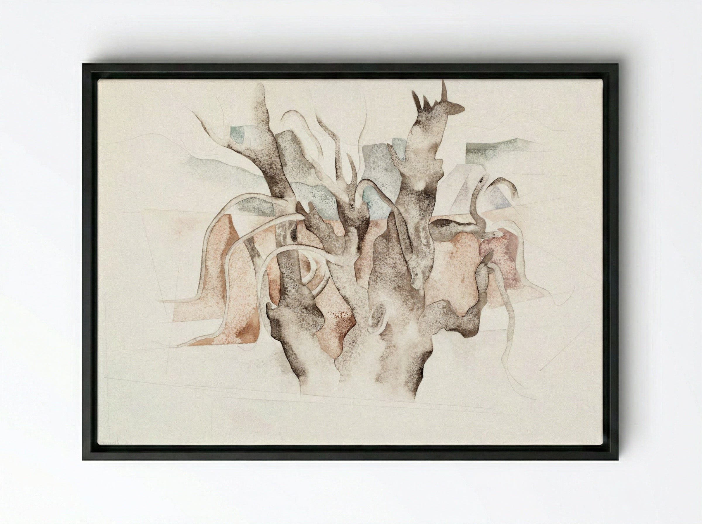 Bermuda Tree - Charles Demuth - Framed Canvas Black