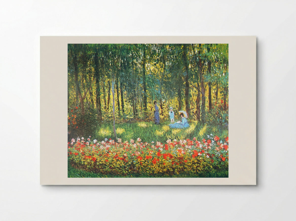 The Artist's Family in the Garden at Argenteuil - Claude Monet - Poster