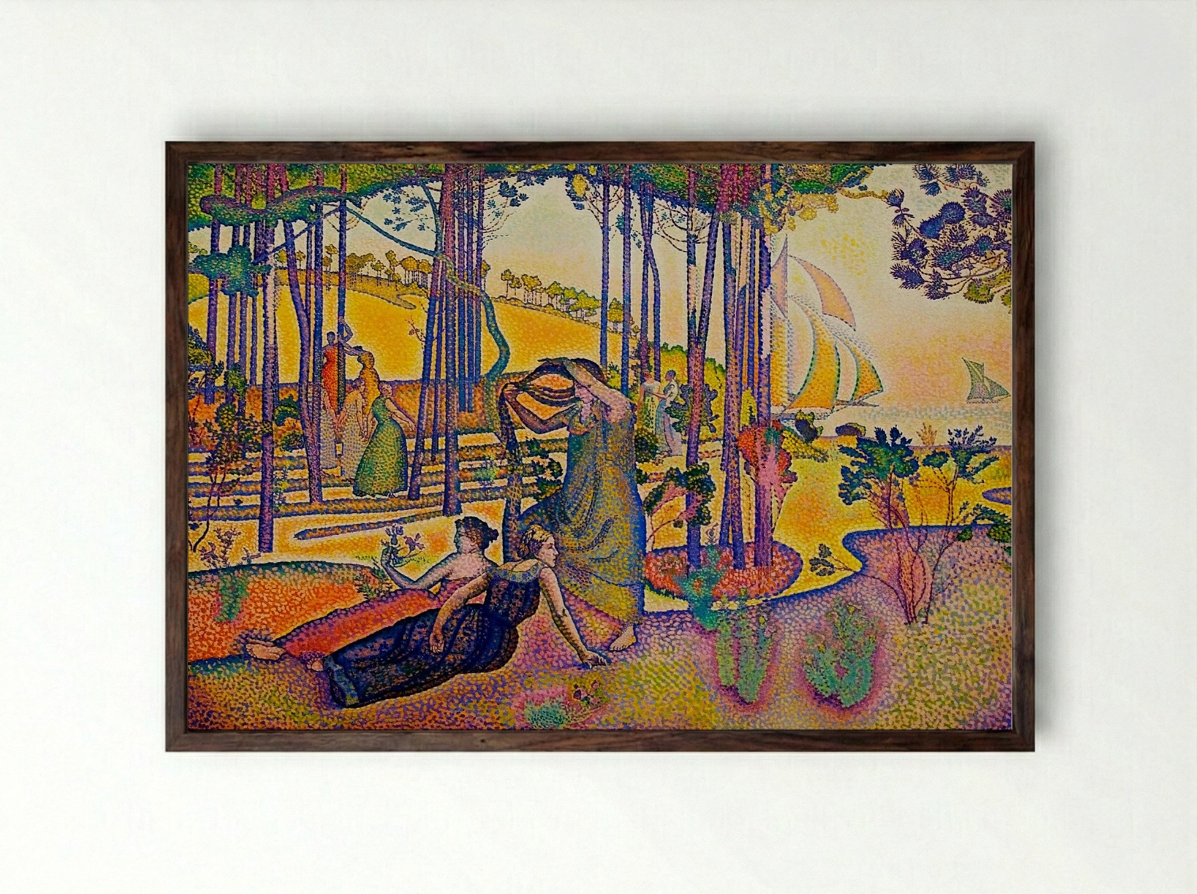 The Evening Air - Henri-Edmond Cross - Framed Print Dark Wood