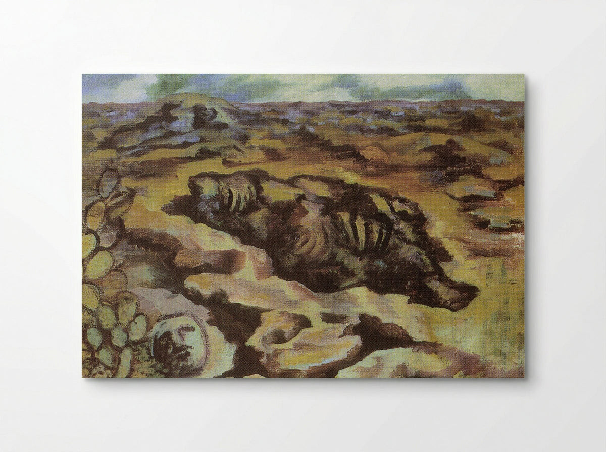 Landscape with Cactus and Mask - Diego Rivera - Poster