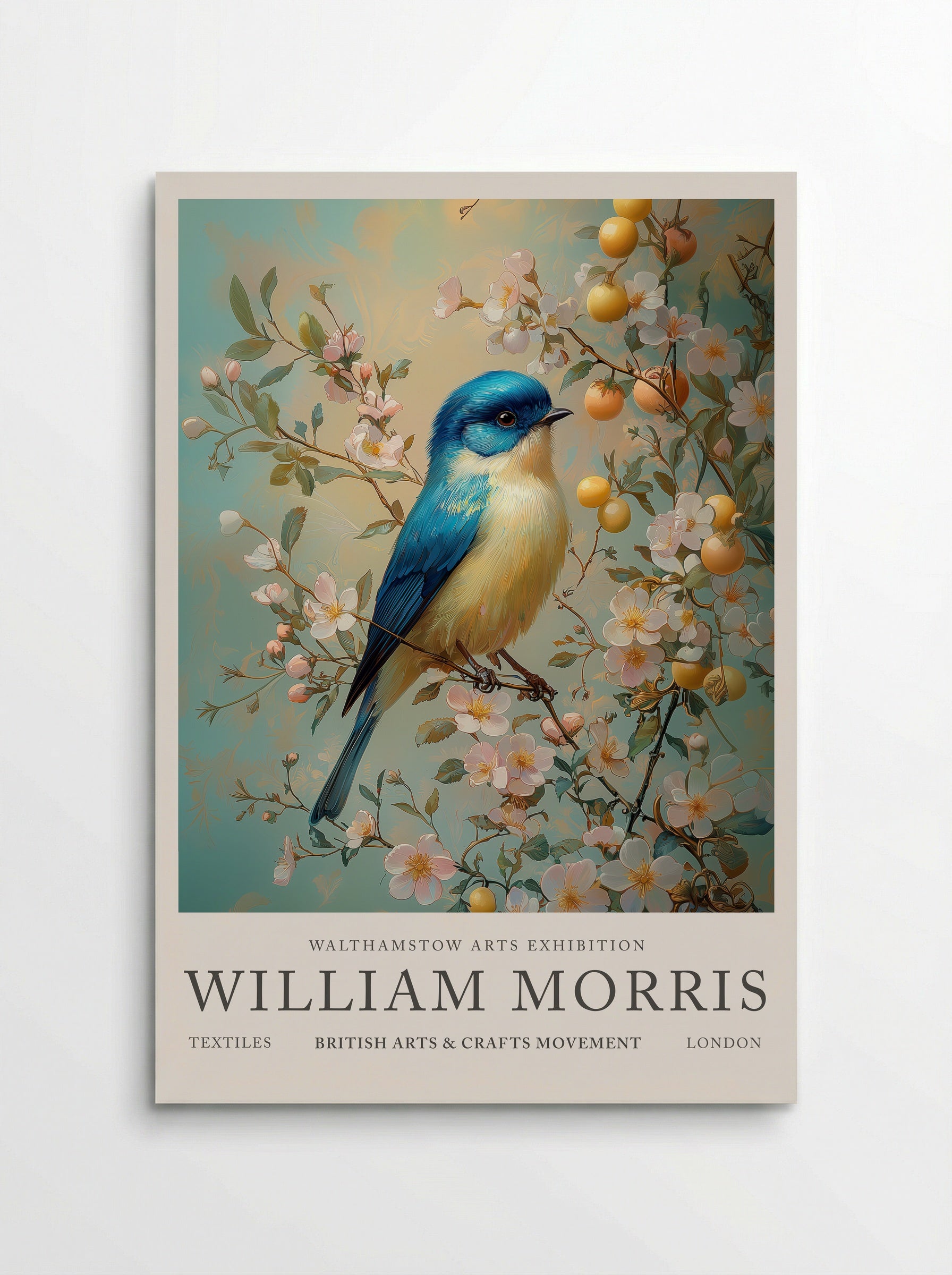 Blue Tit Beauty - William Morris - Poster