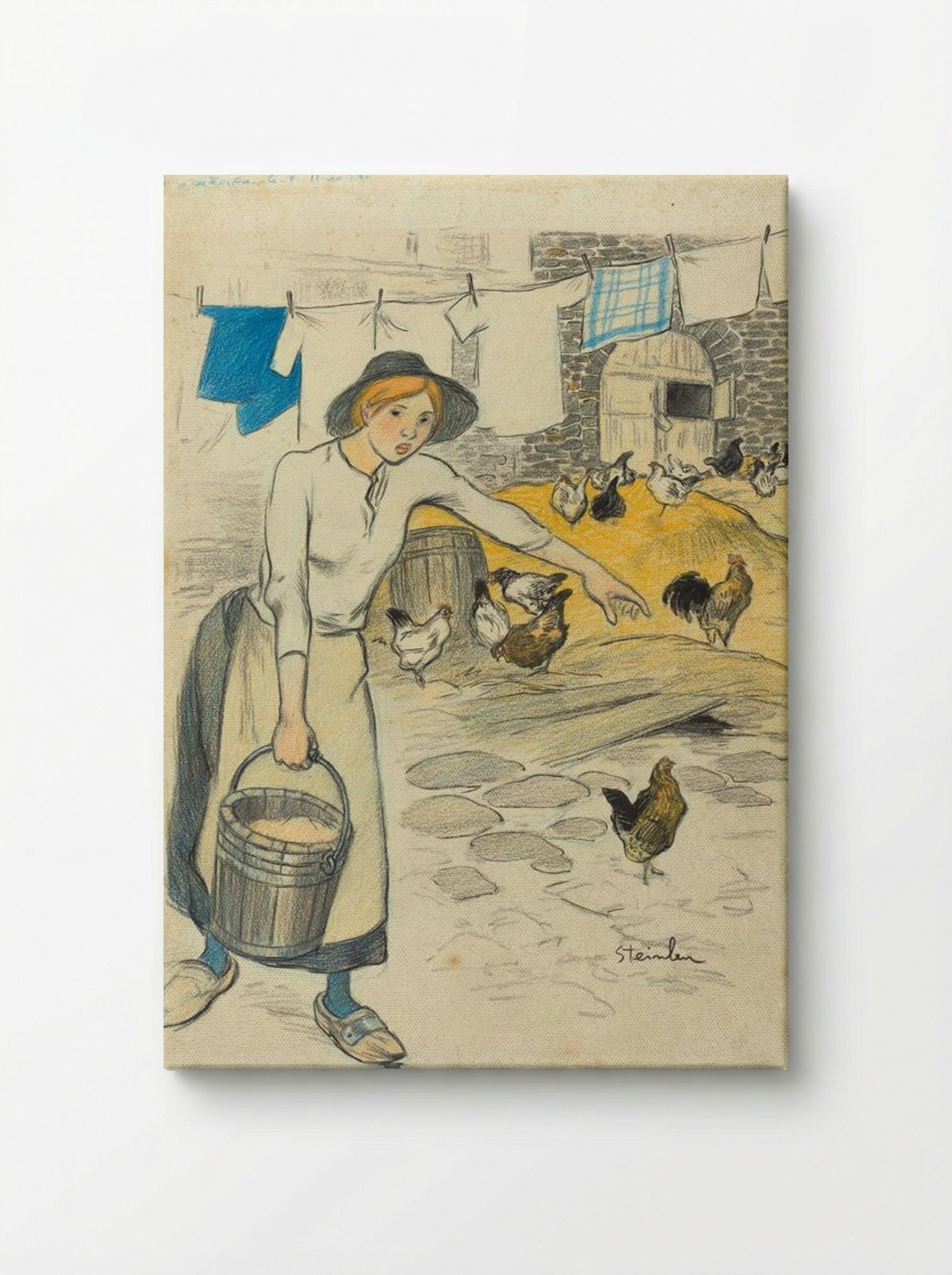 Fille de Ferme - Théophile Alexandre Steinlen - Canvas