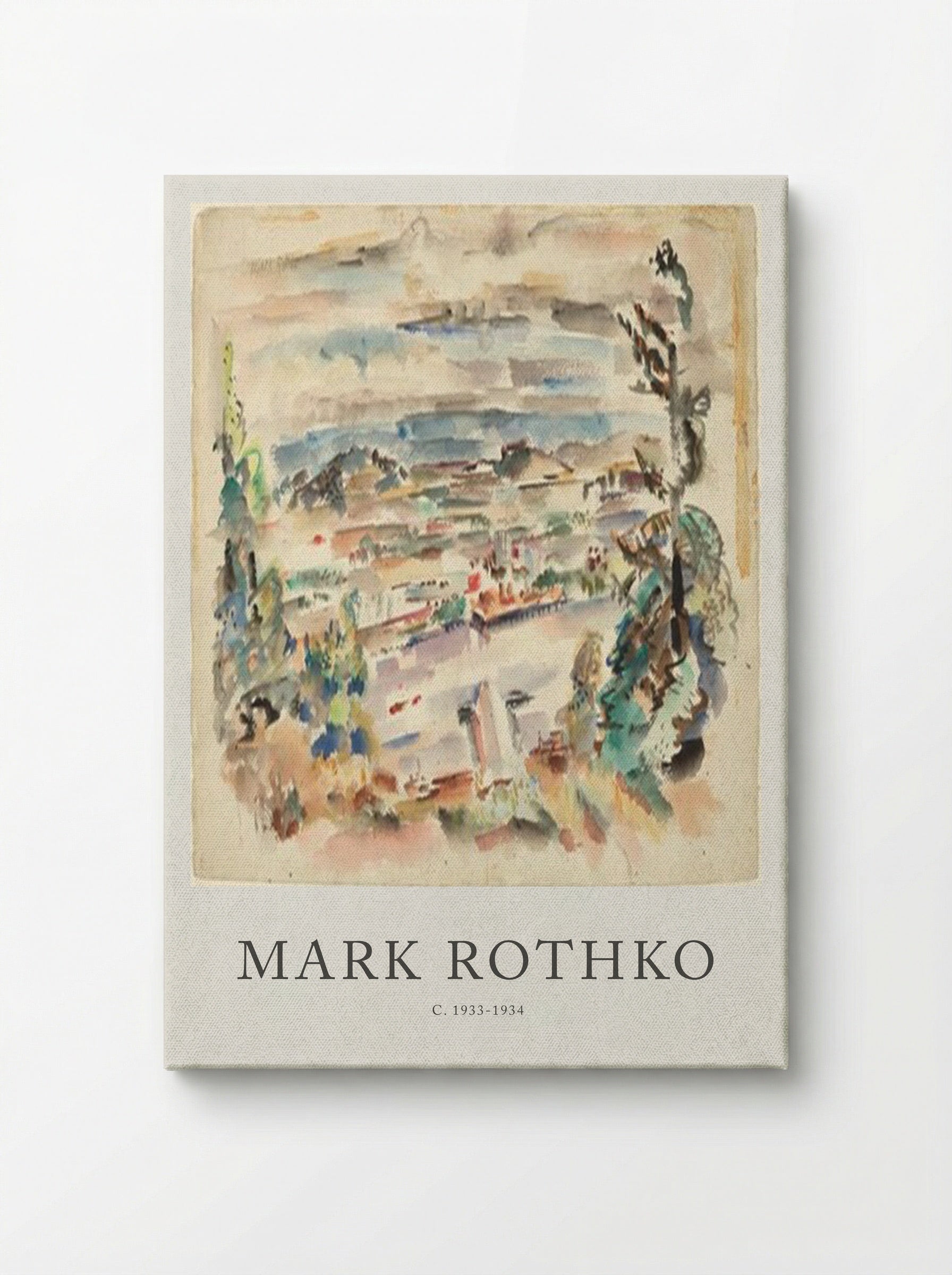 Untitled (Coastal Landscape, Watercolour) - Mark Rothko - Canvas