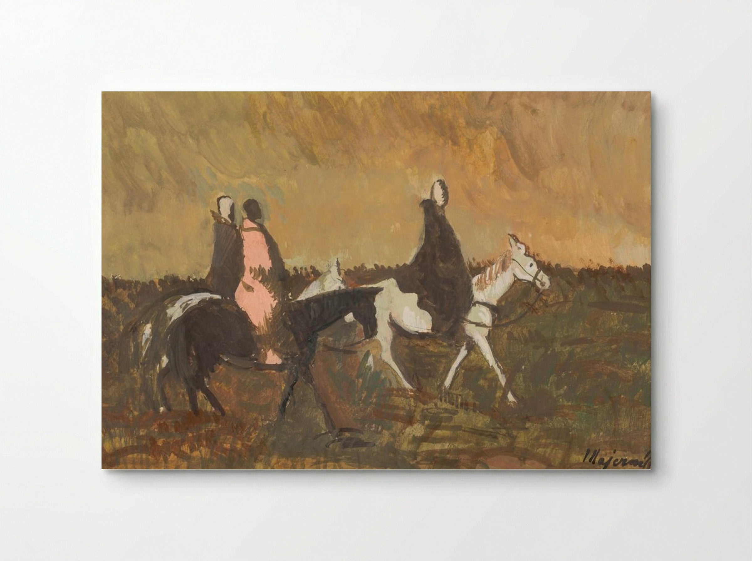 Three Riders in a Landscape - Cyprián Majerník - Poster