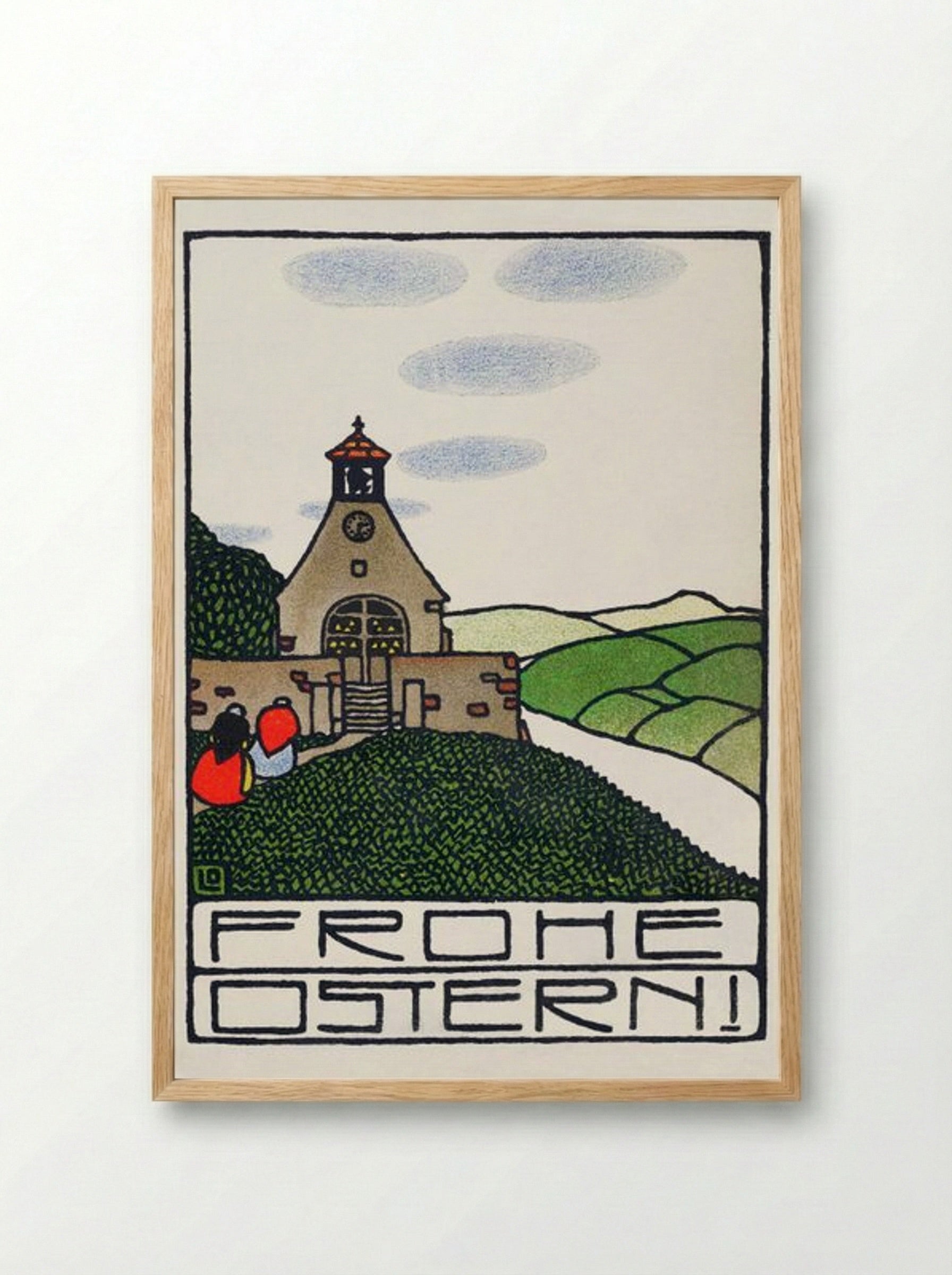 Happy Easter - Otto Friedrich Carl Lendecke - Framed Print Wood