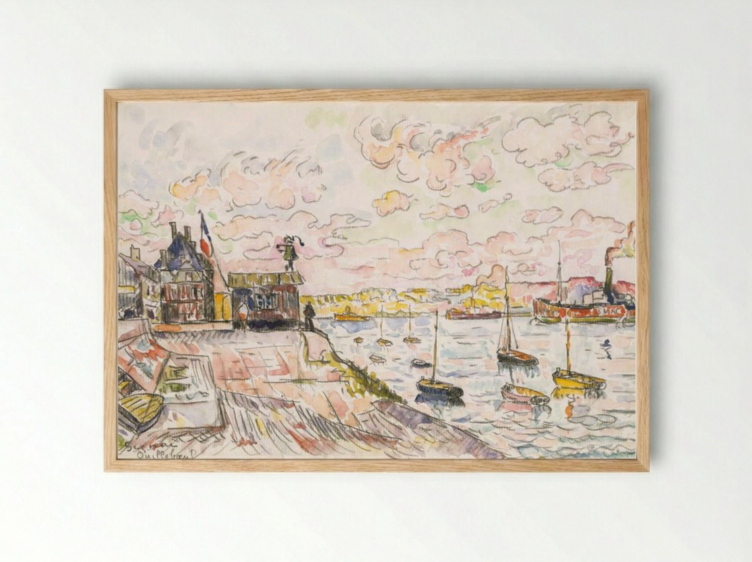 Quilleboeuf - Paul Signac - Framed Print Wood