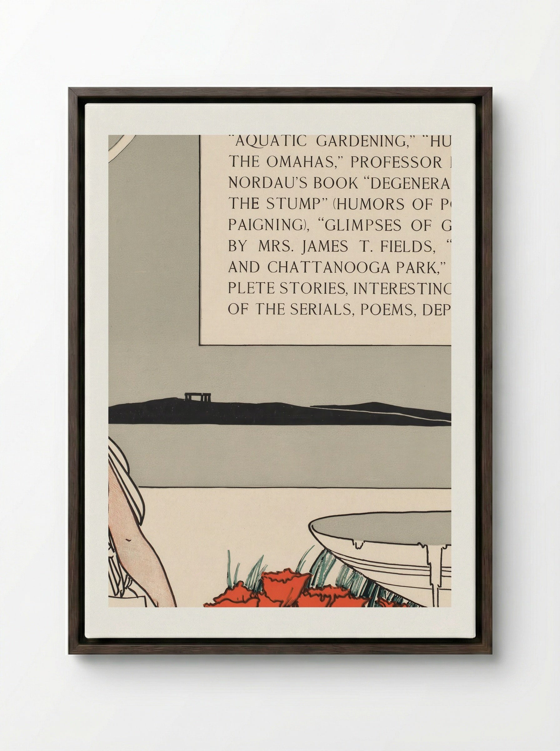 The Century for September - George Wharton Edwards - Framed Canvas Dark Wood