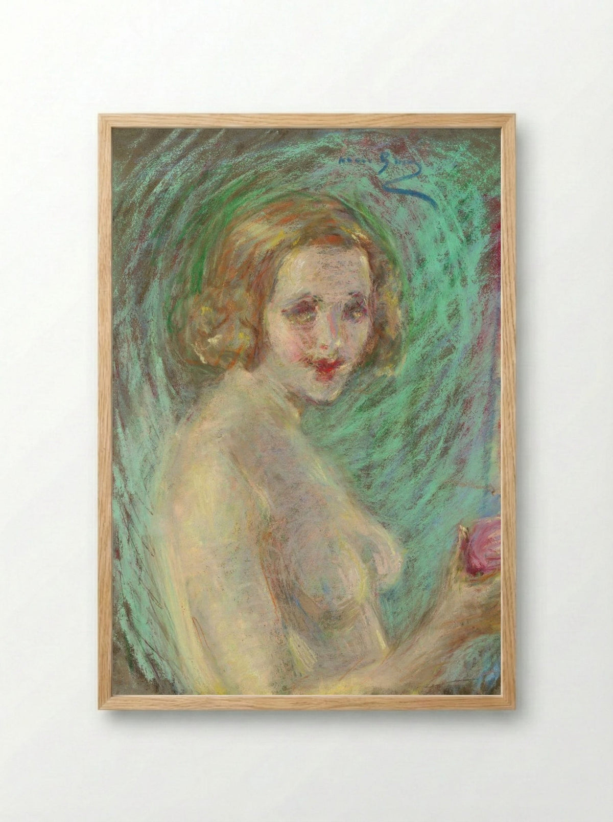 Nude with Fruit - Alice Pike Barney - Framed Print Wood