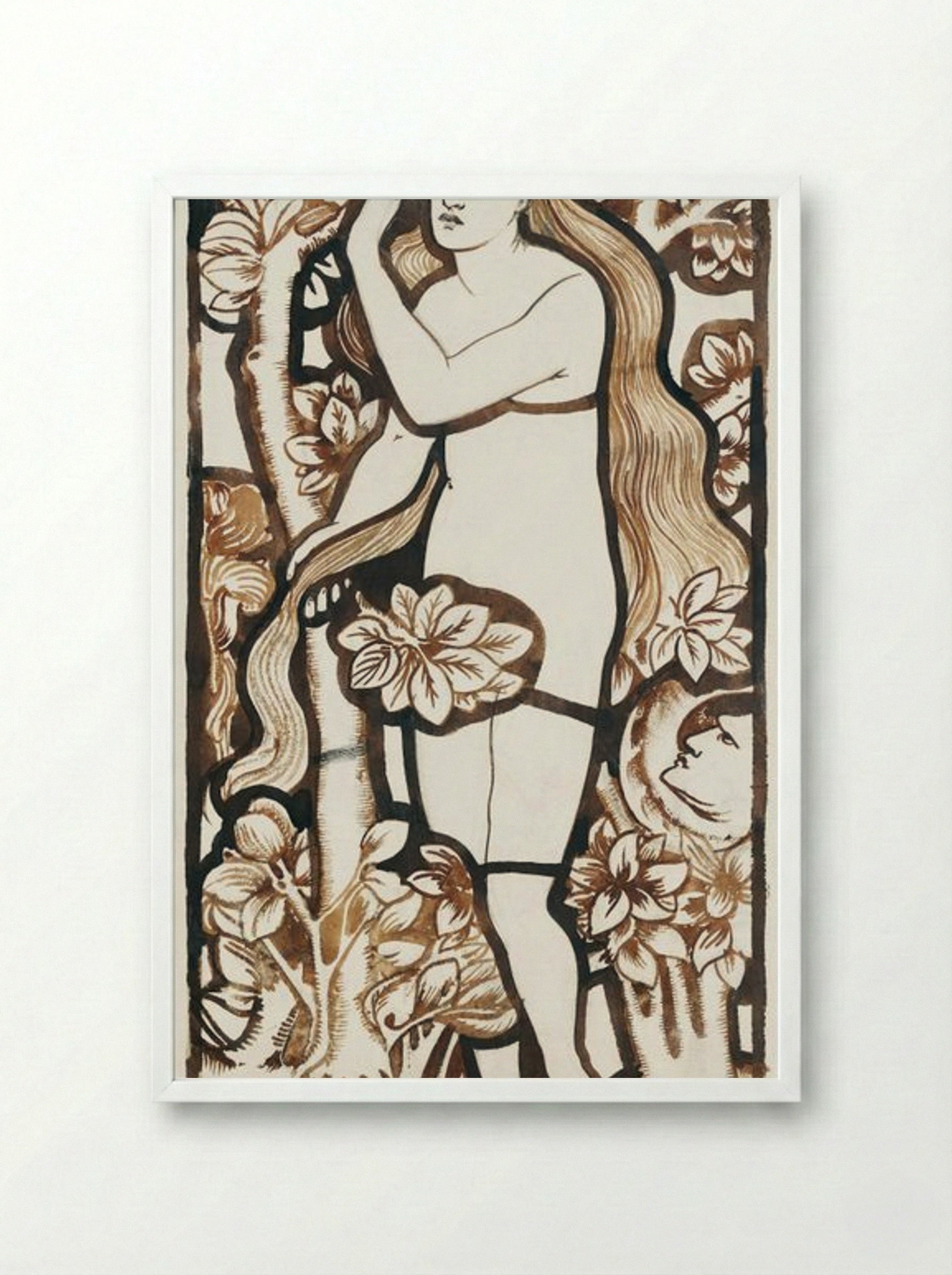 Eve - Edward Burne-Jones - Framed Print White