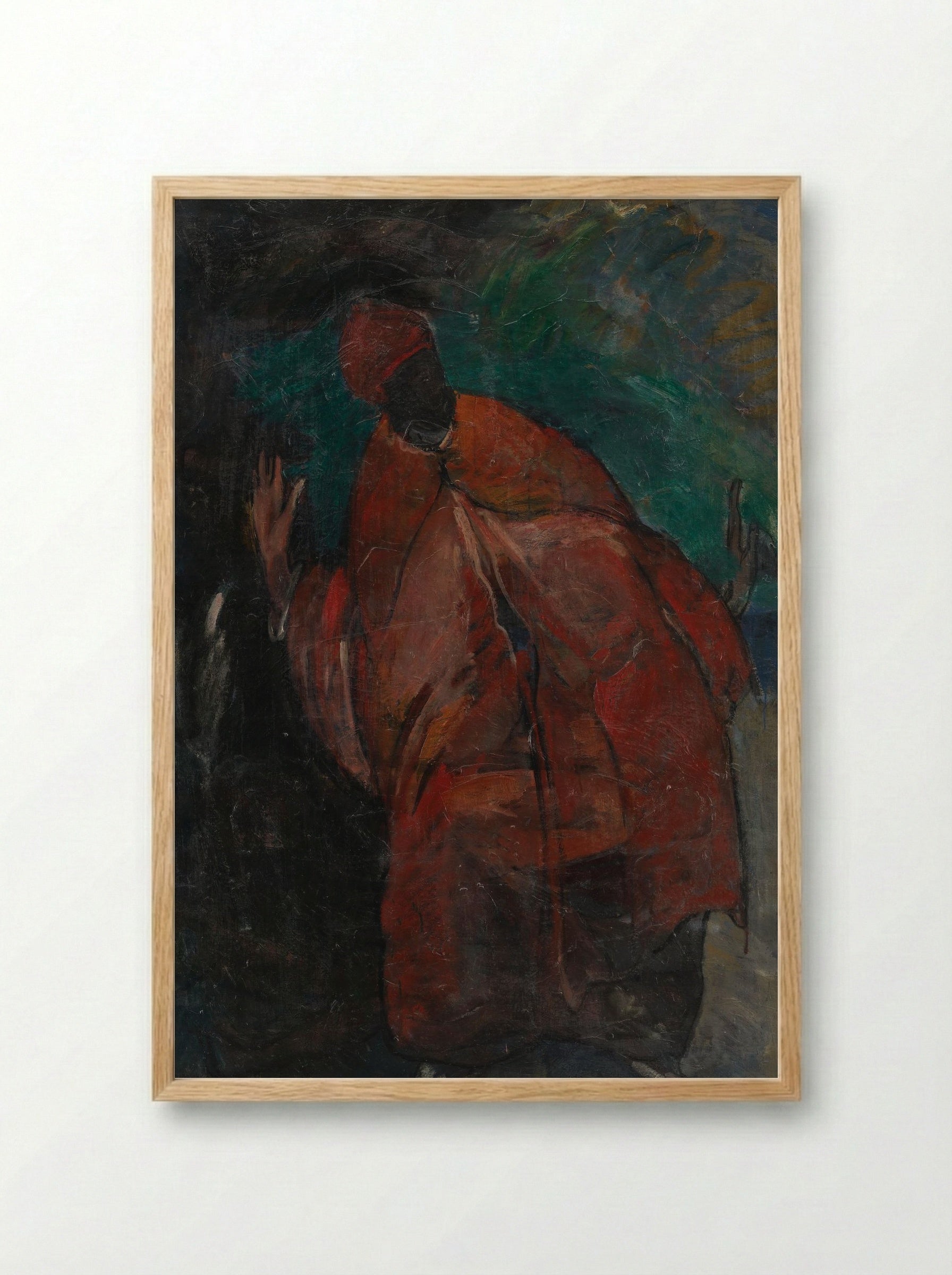 The Black Prophet, Prophets Opus II - Jens Adolf Jerichau - Framed Print Wood