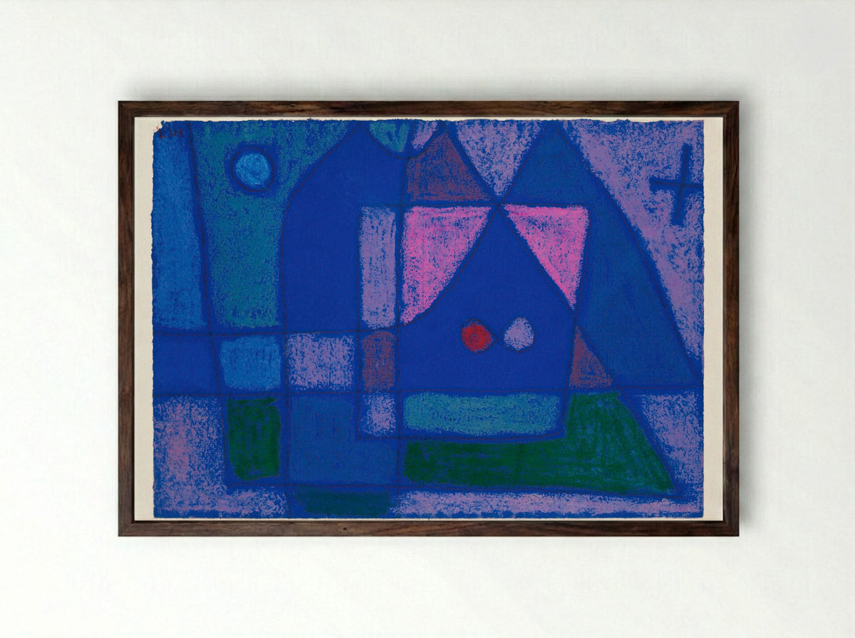 A Little Room in Venice - Paul Klee - Framed Print Dark Wood