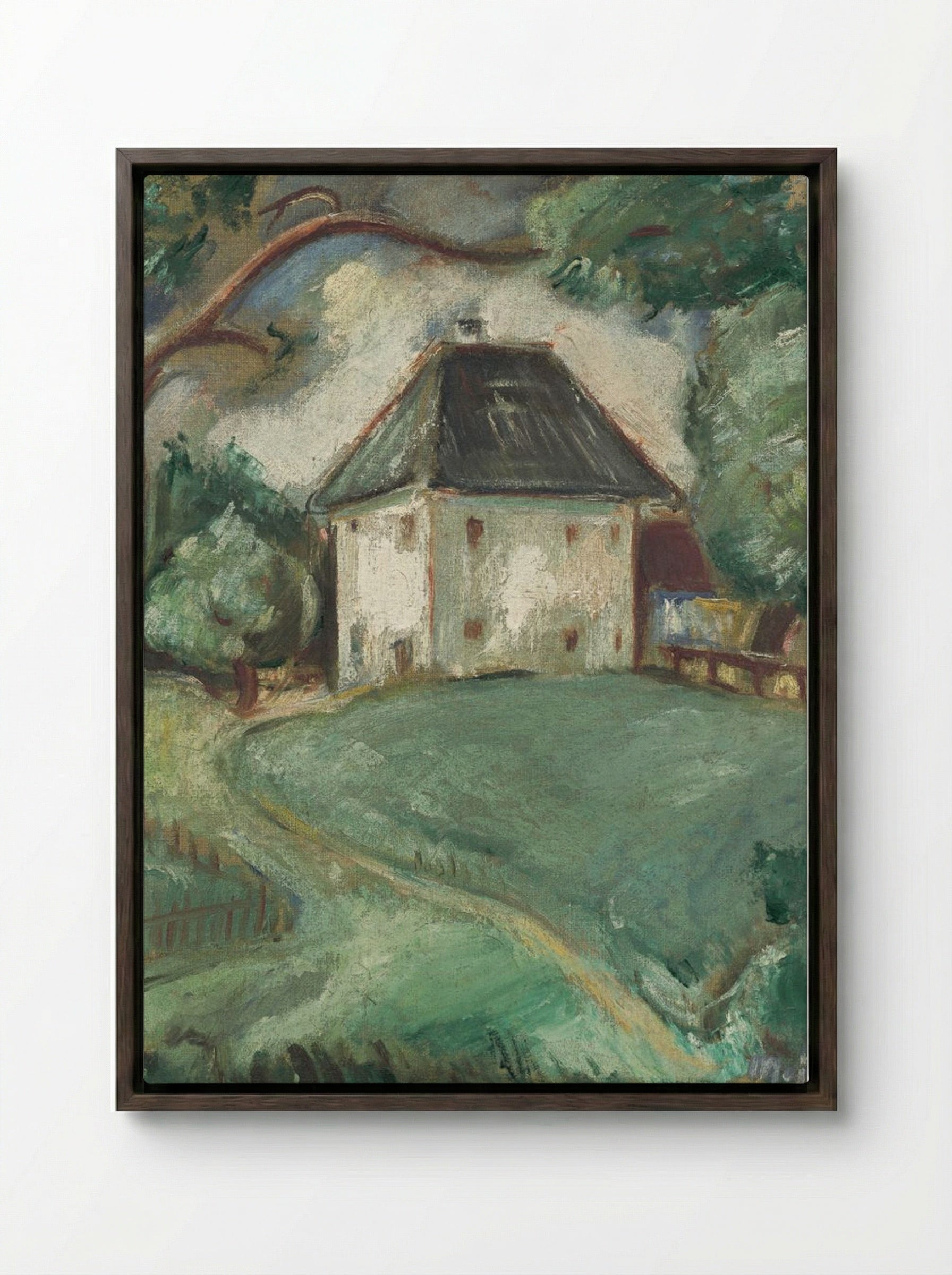 Landscape near Trebon - Cyprián Majerník - Framed Canvas Dark Wood