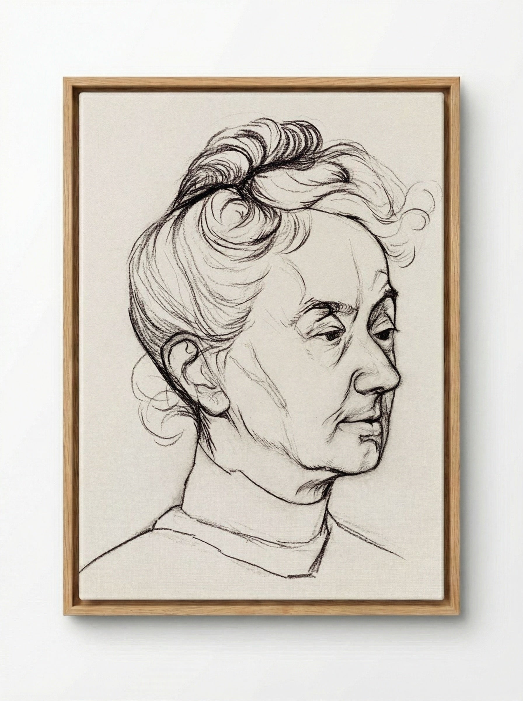 Portrait of Mrs. Corry Pabst - Julie de Graag - Framed Canvas Wood