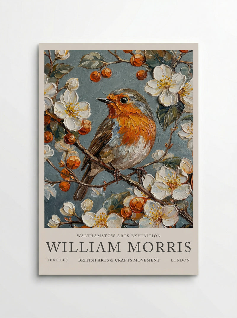 Robin Reflection - William Morris - Poster
