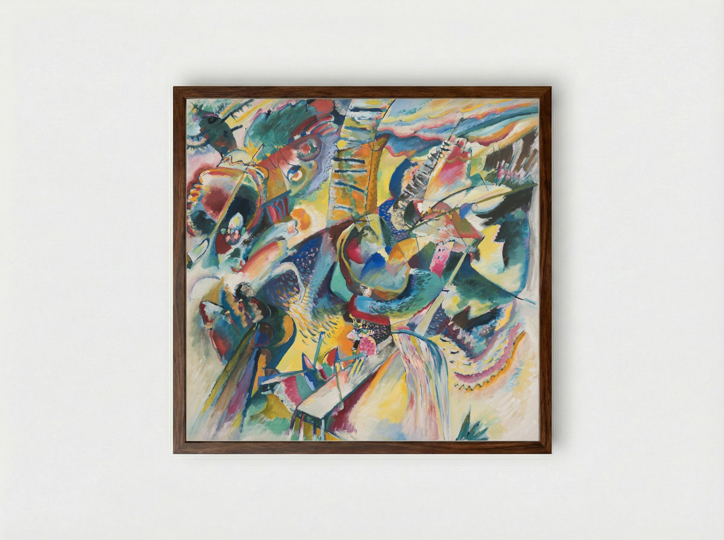 Improvisation Gorge - Wassily Kandinsky - Framed Print Dark Wood