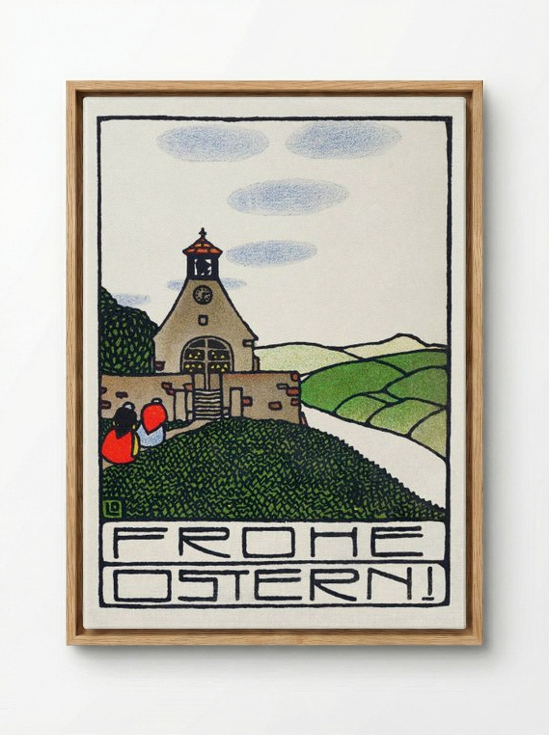 Happy Easter - Otto Friedrich Carl Lendecke - Framed Canvas Wood