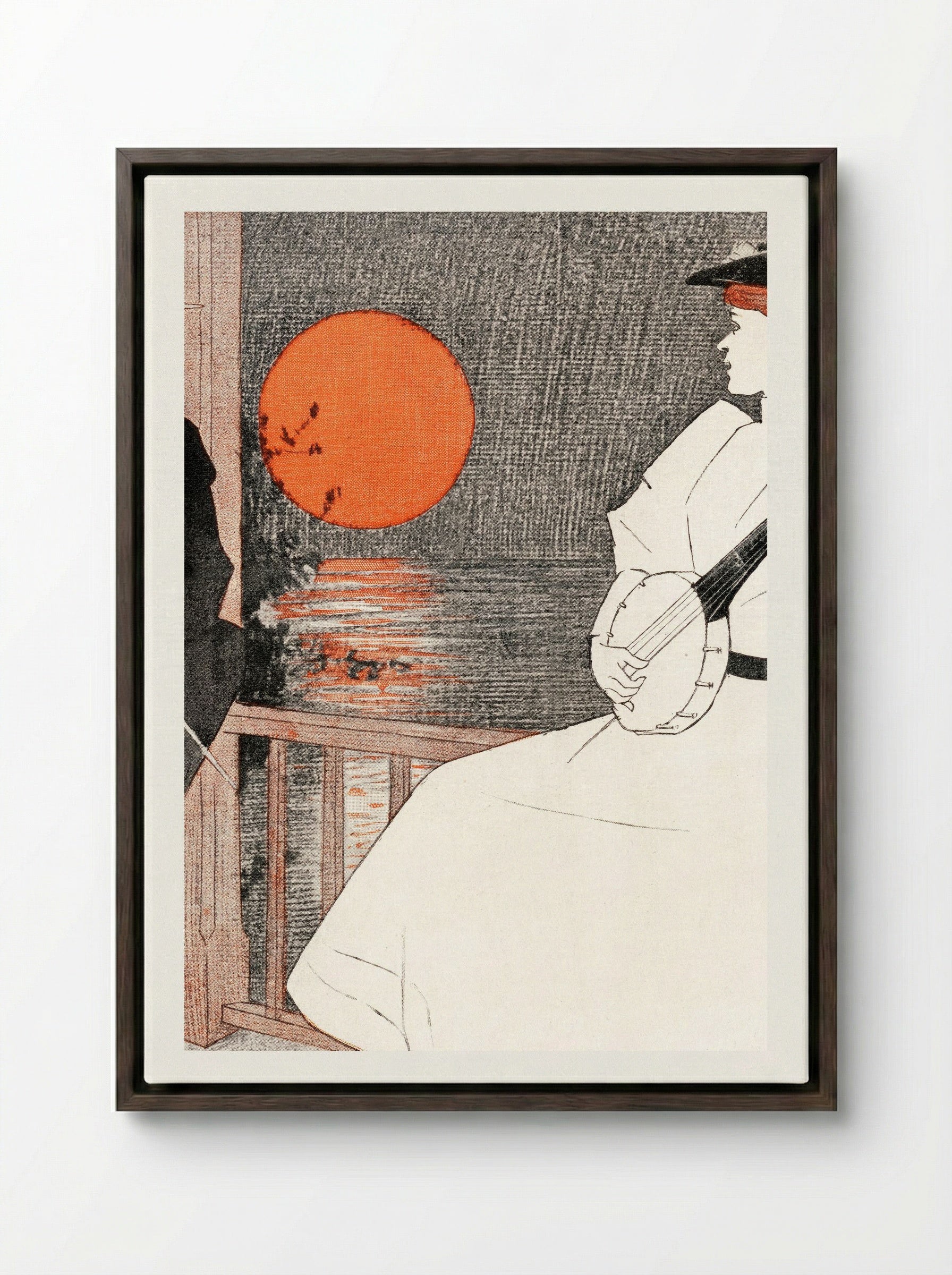 Midsummer Number - Edward Penfield - Framed Canvas Dark Wood