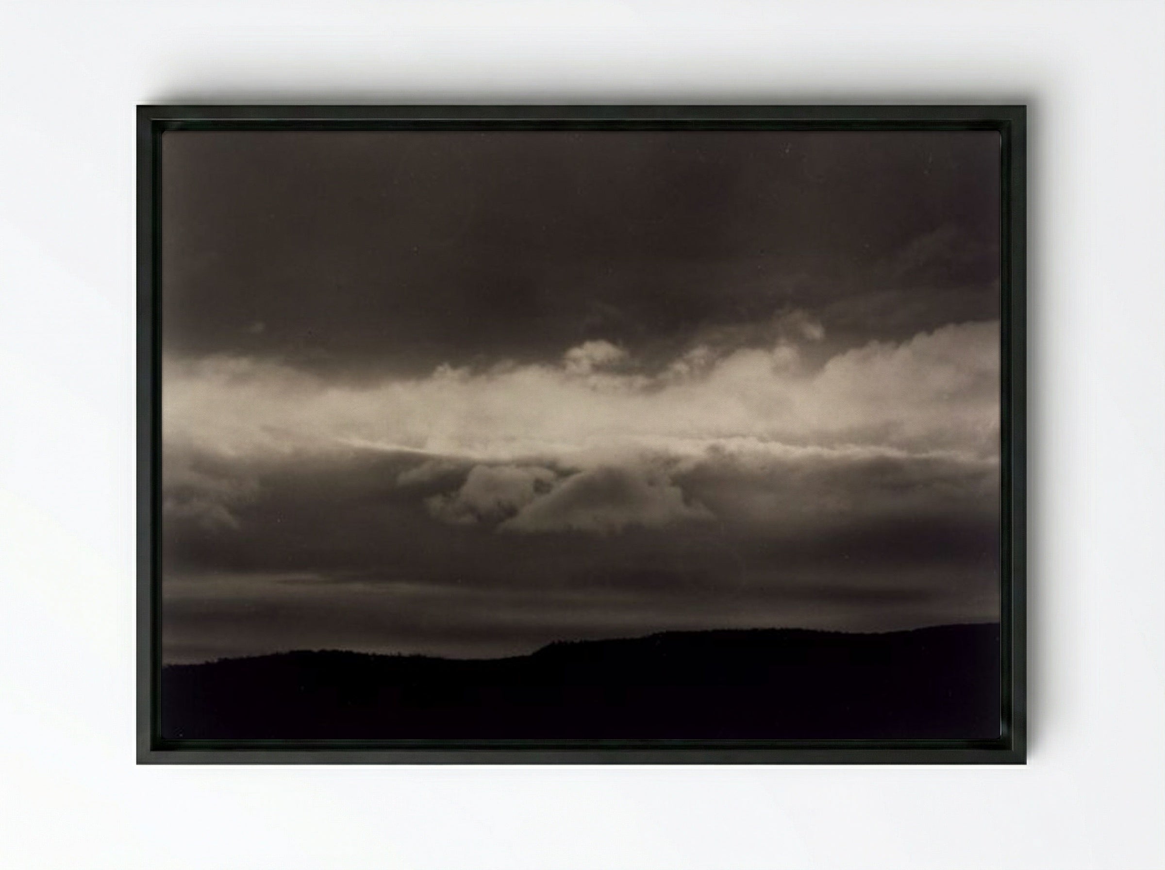 Lake George - Alfred Stieglitz - Framed Canvas Black