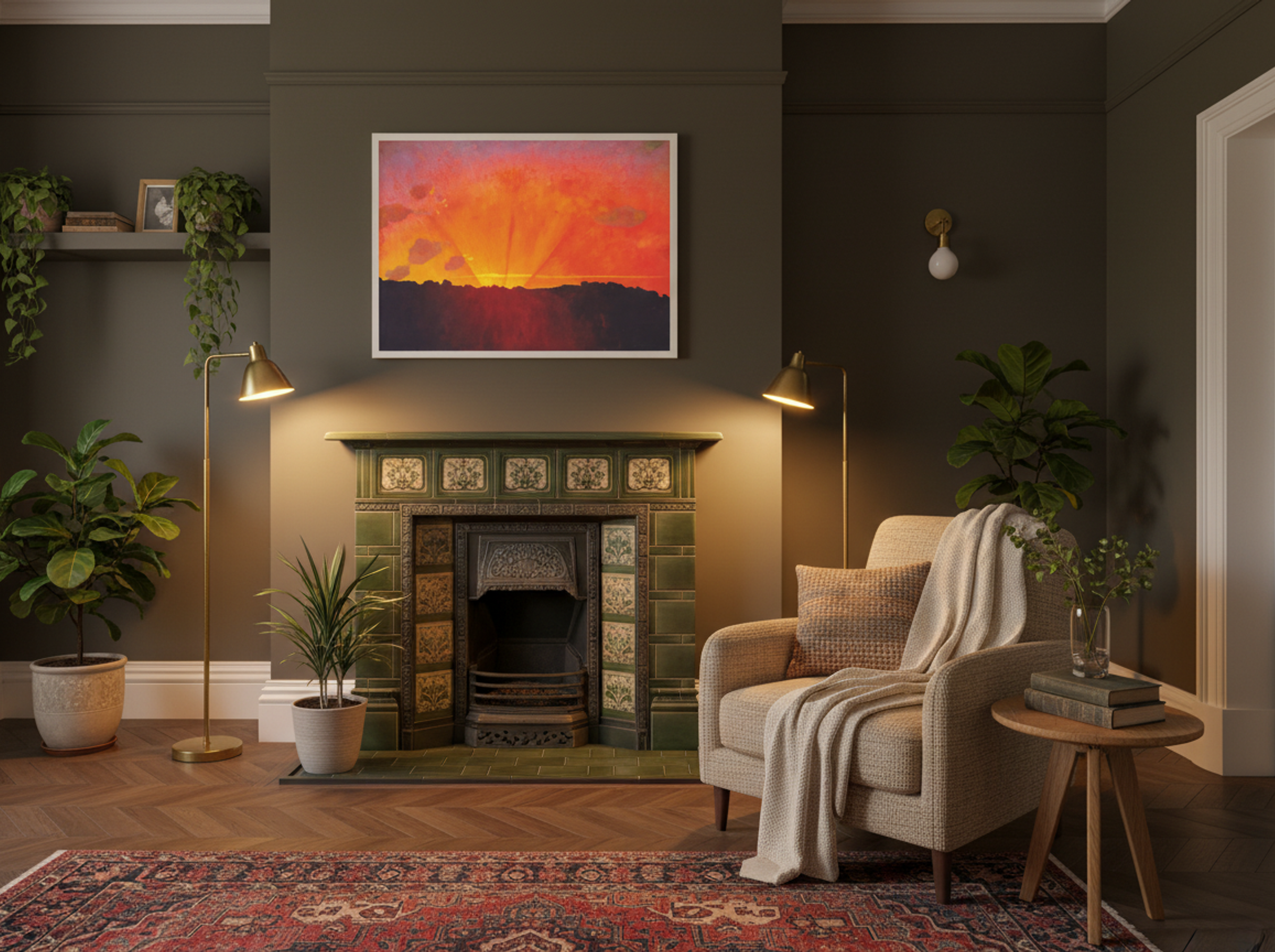 Sunset Over Hills - Fine Art Print - Lifestyle