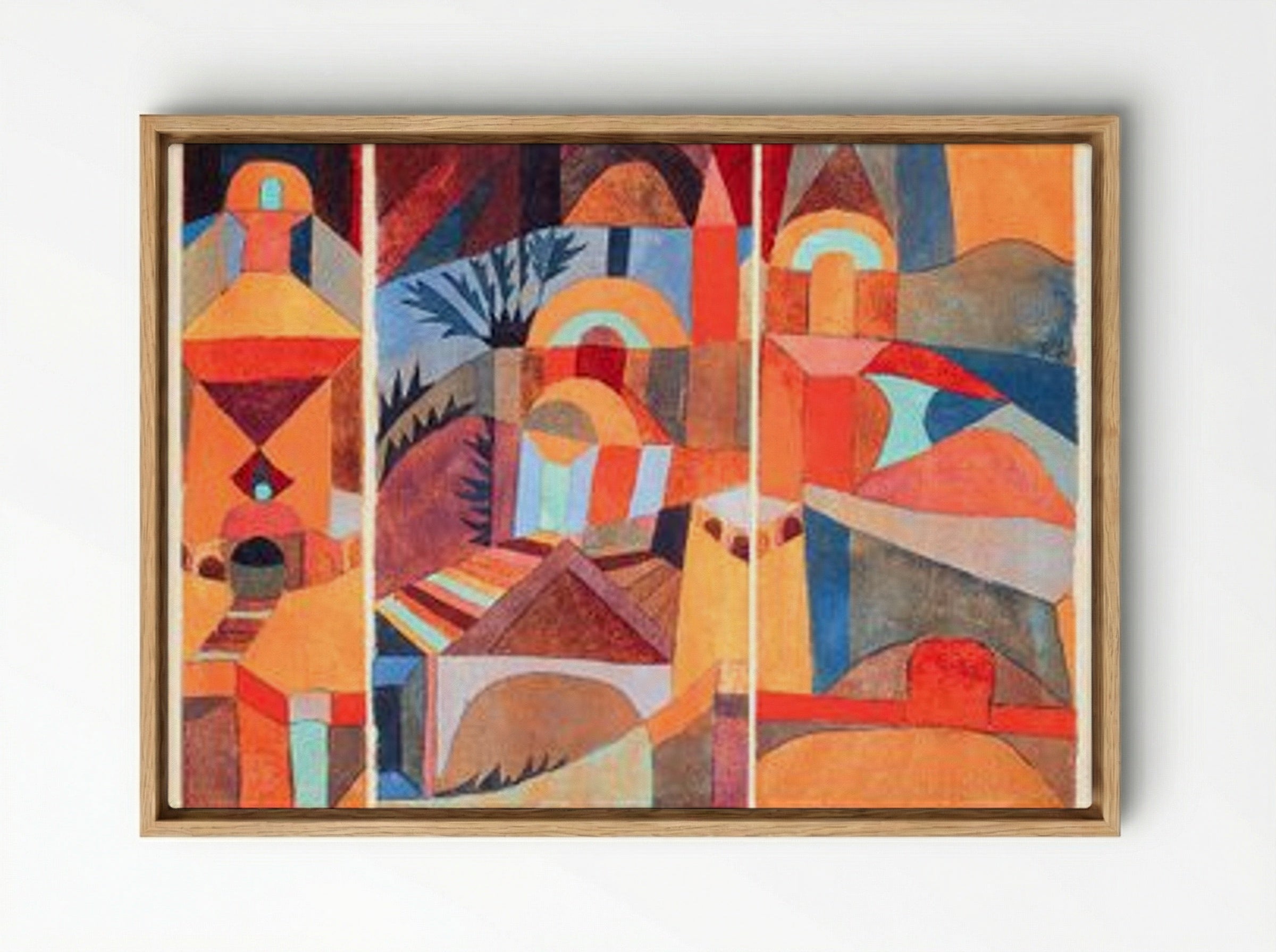 Temple Gardens - Paul Klee - Framed Canvas Wood
