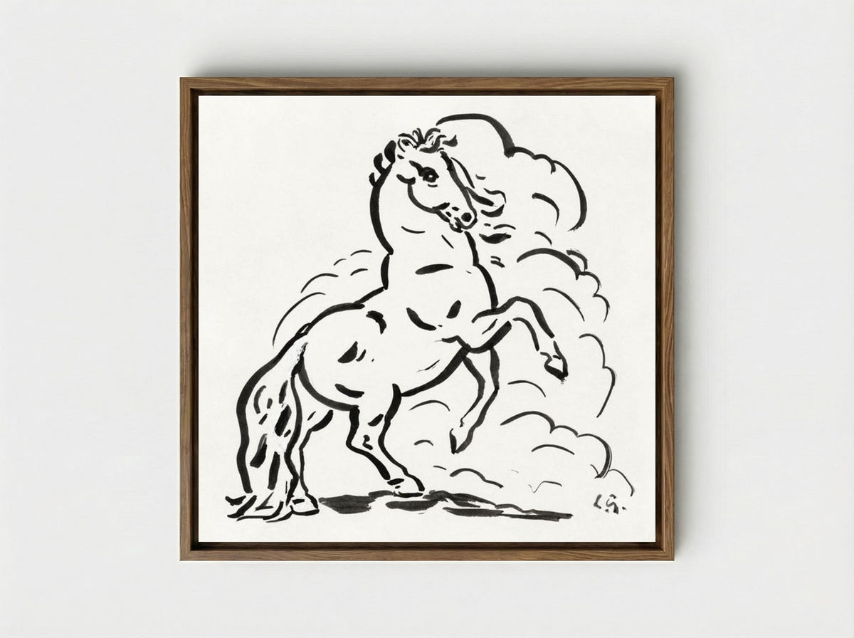 Rearing Horse - Leo Gestel - Framed Canvas Wood