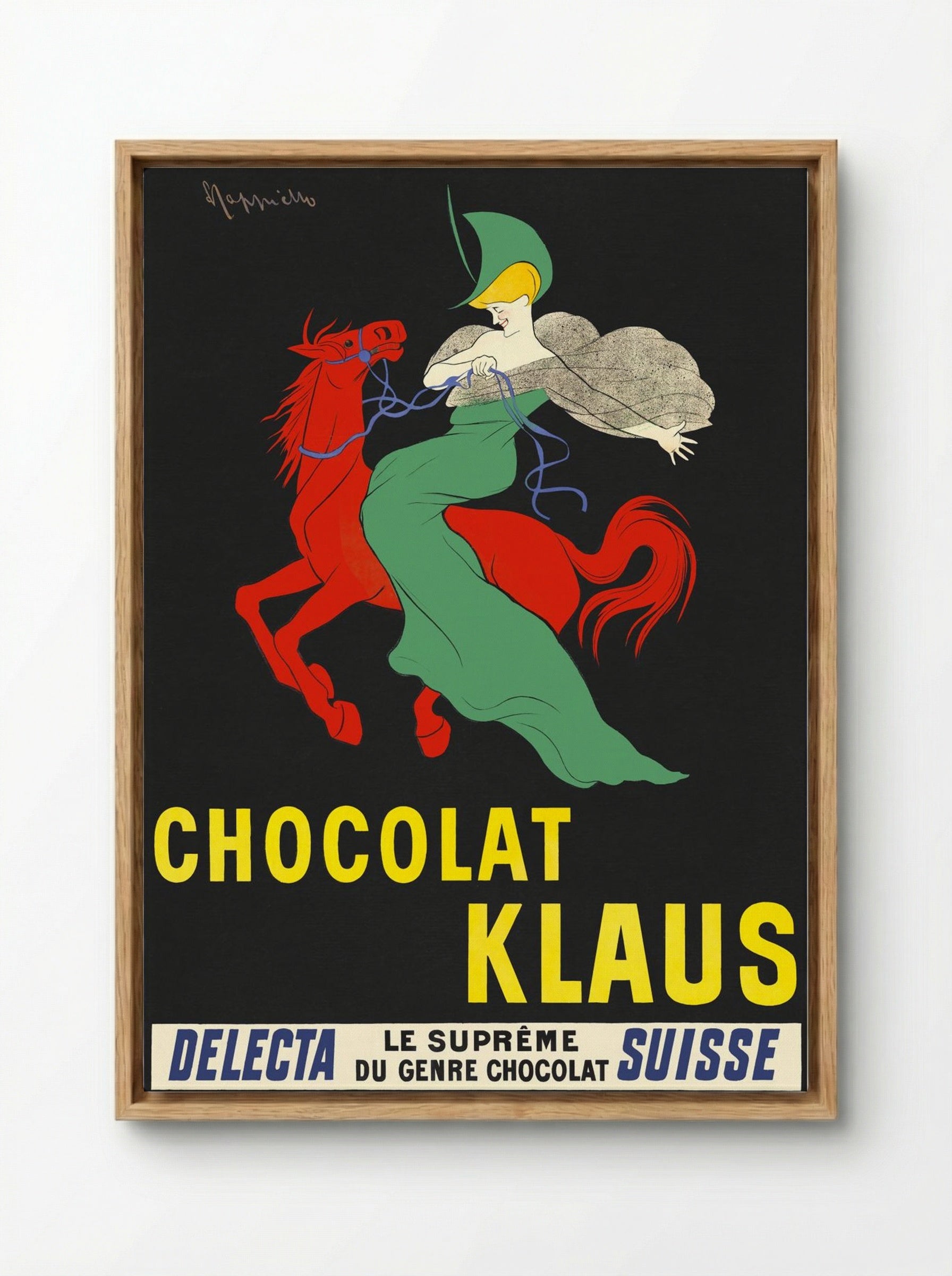 Chocolat Klaus - Leonetto Cappiello - Framed Canvas Wood