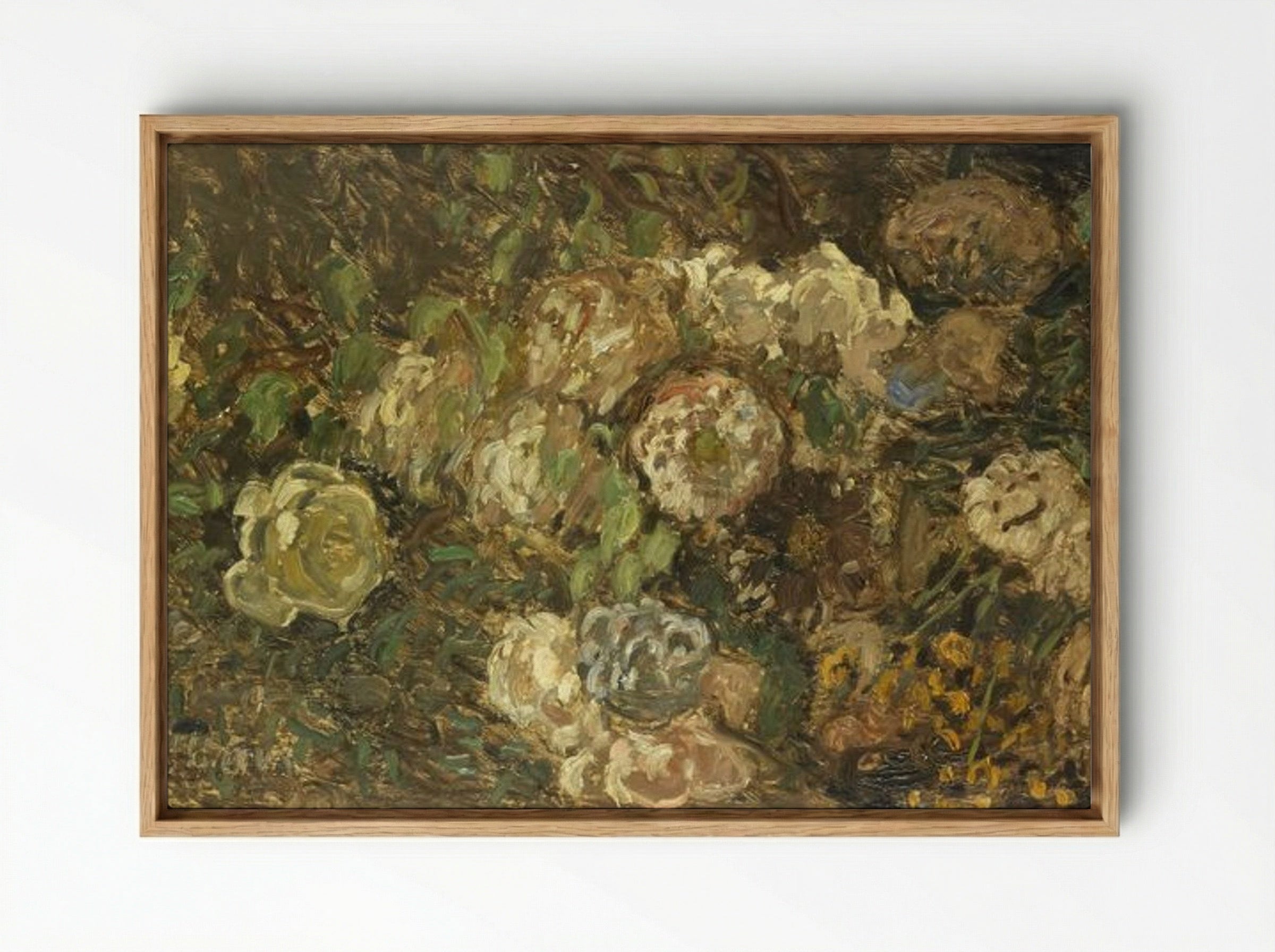 Flowers - Claude Monet - Framed Canvas Wood