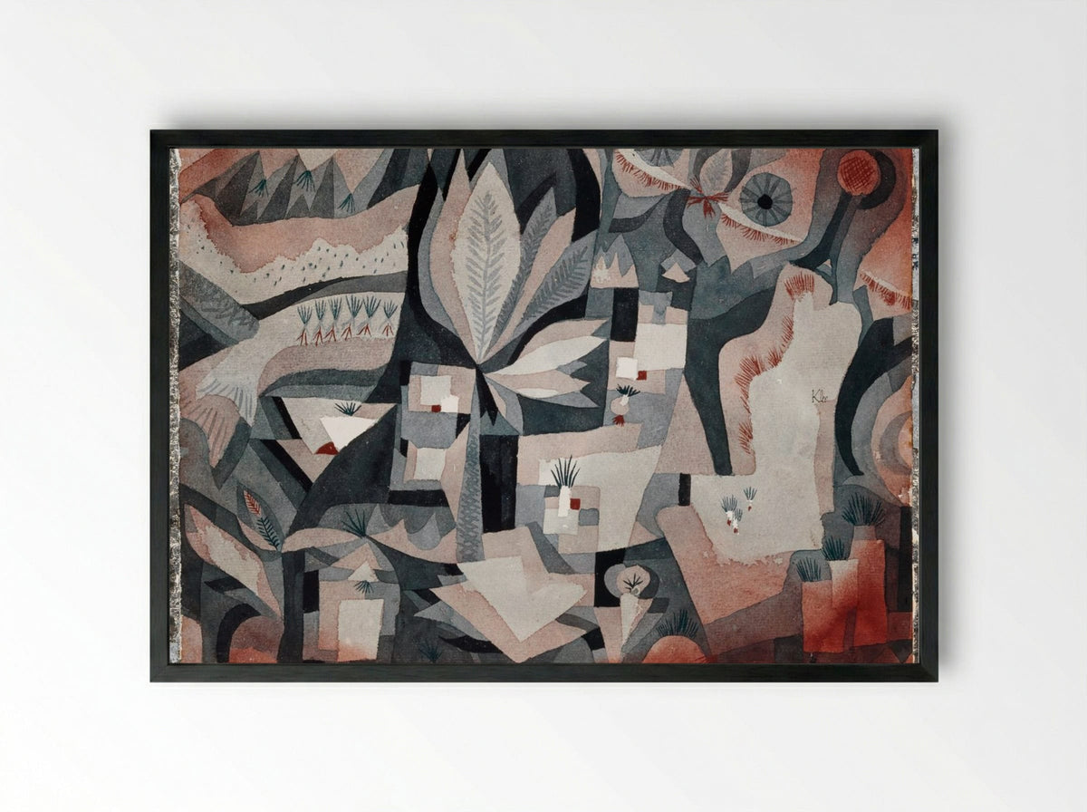 Dry Cooler Garden - Paul Klee - Framed Print Black