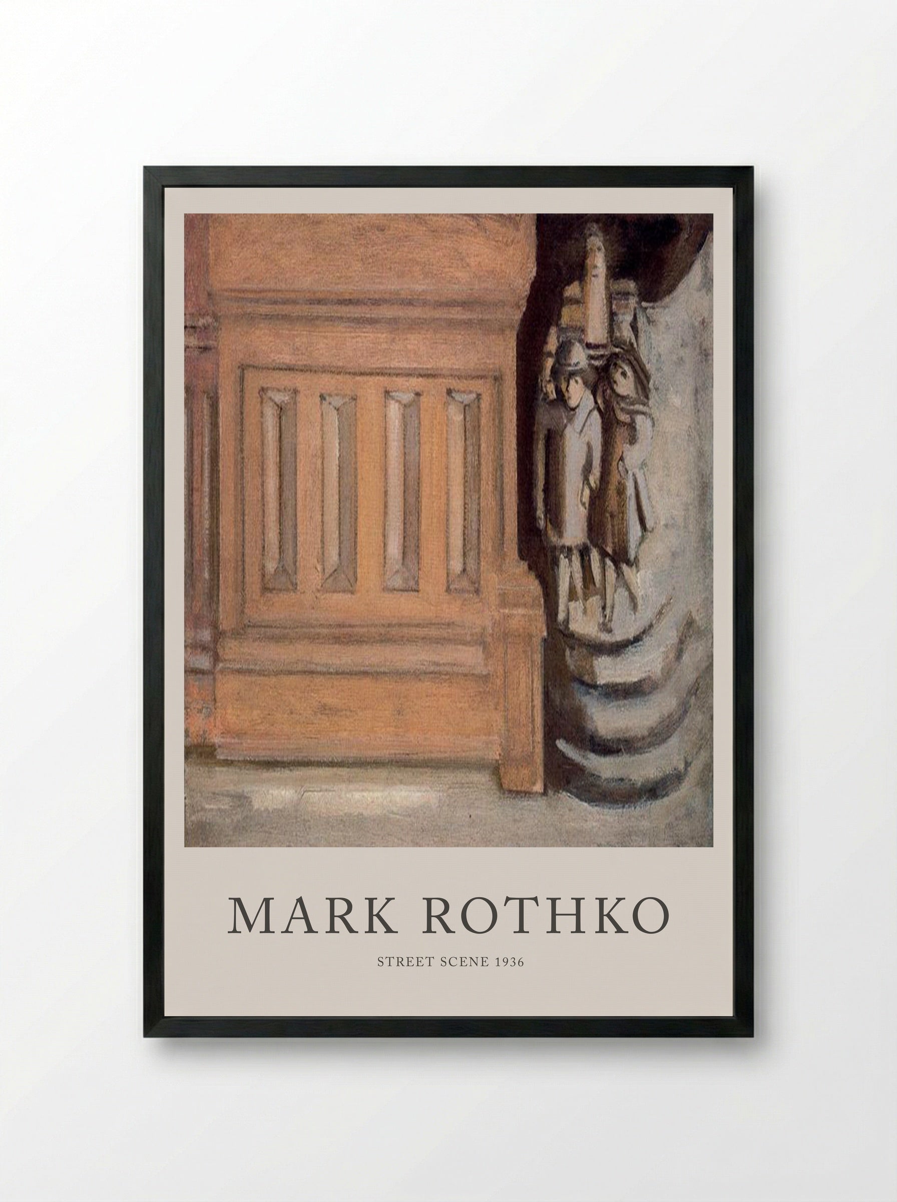 Street Scene - Mark Rothko - Framed Print Black
