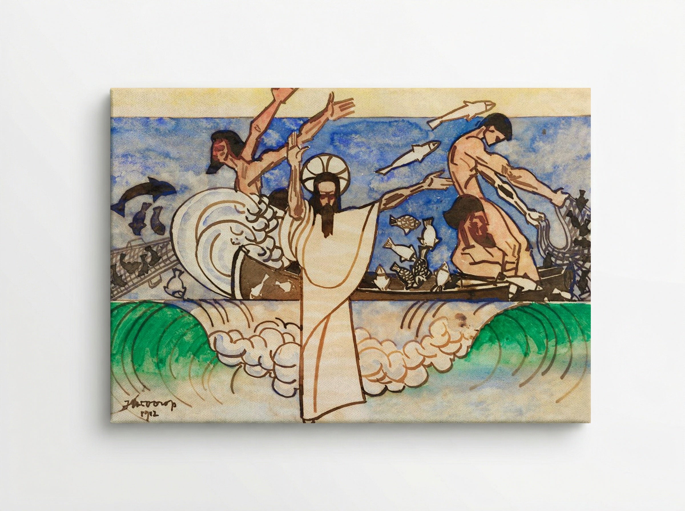 The Miraculous Catch of Fish - Jan Toorop - Canvas