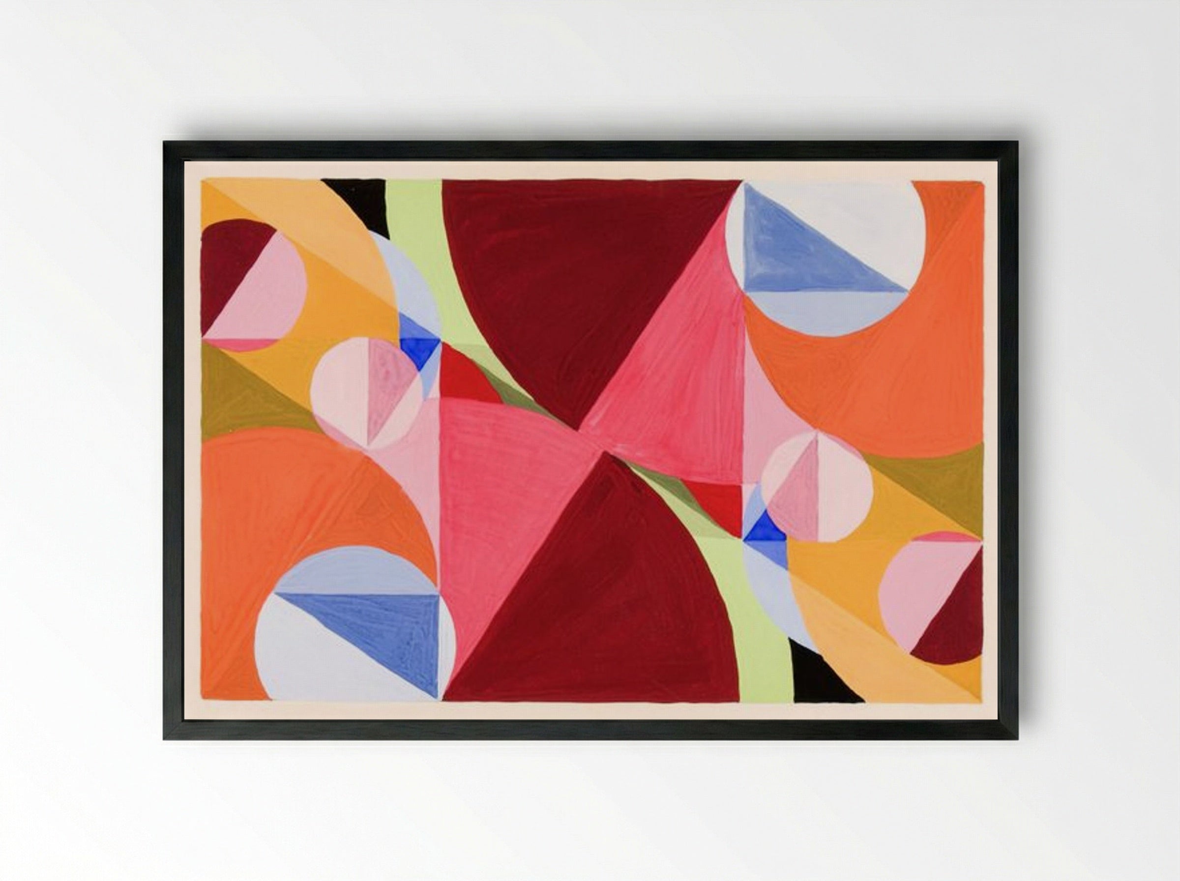 Area Broken by Perpendiculars - Joseph Schillinger - Framed Print Black