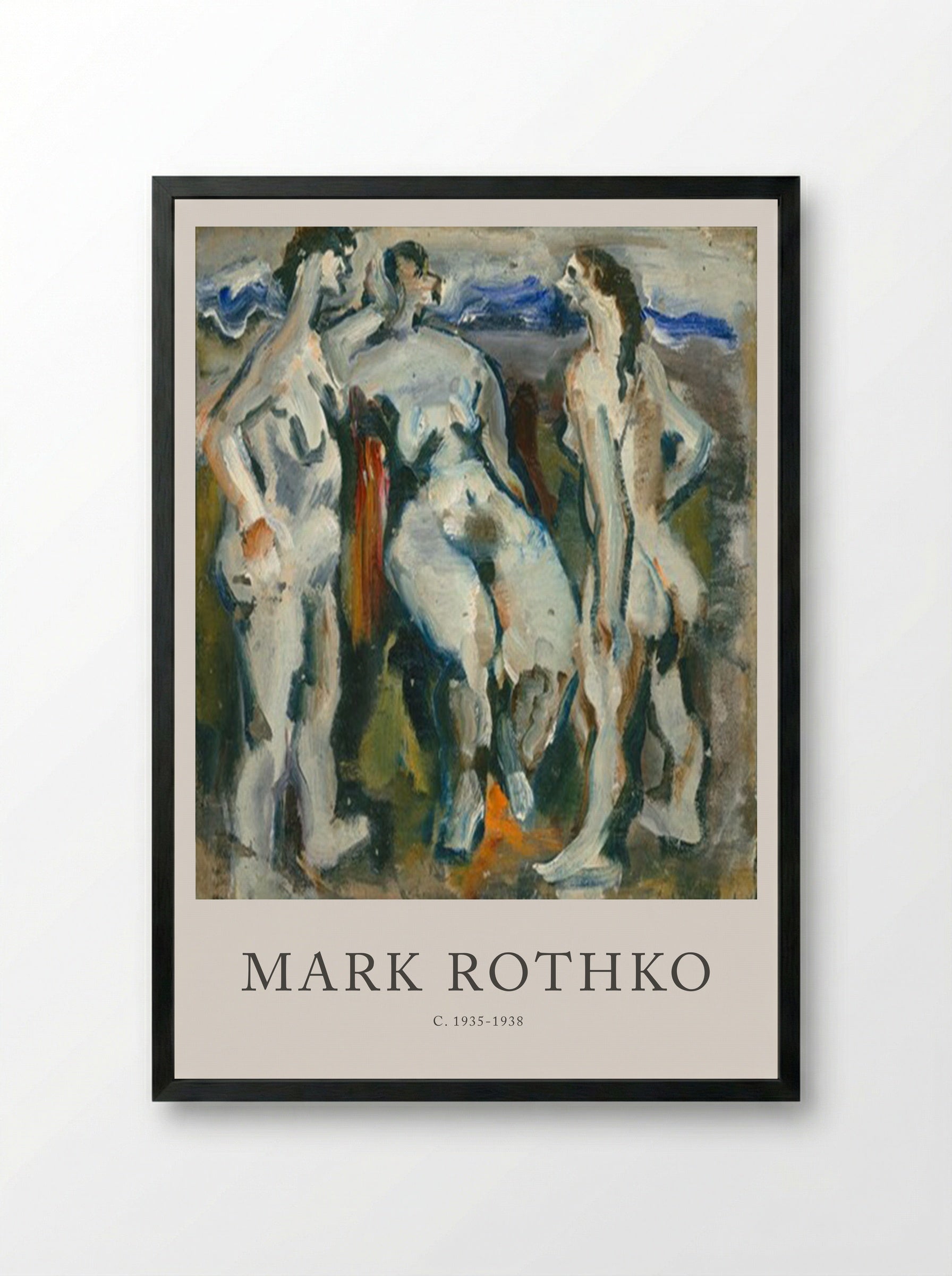 Untitled (Three Nudes) - Mark Rothko - Framed Print Black