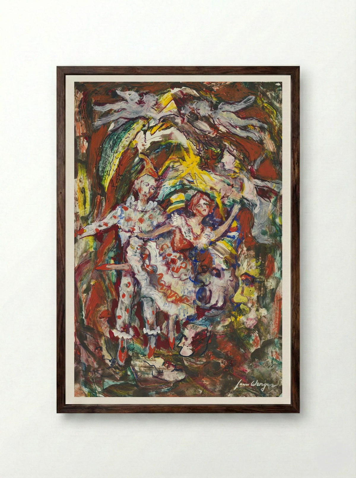 Sketch for Petrouchka by Stravinsky - Léon Wengier - Framed Print Dark Wood