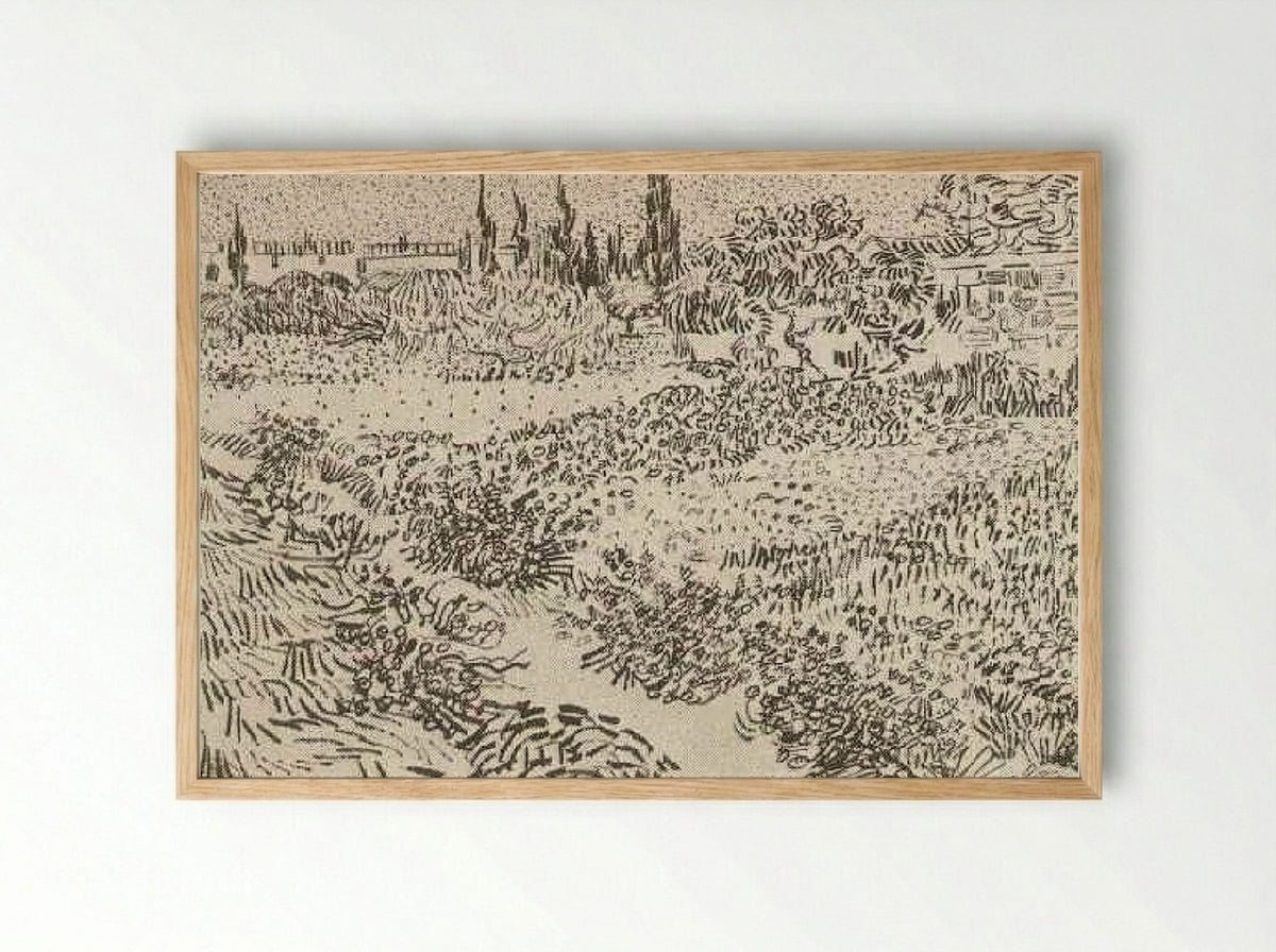 Garden with Flowers - Vincent van Gogh - Framed Print Wood