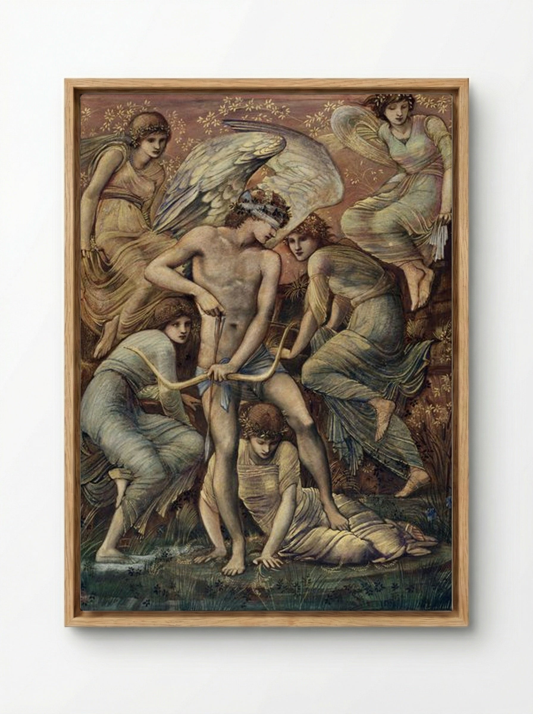 Cupid's Hunting Fields - Edward Burne-Jones - Framed Canvas Wood