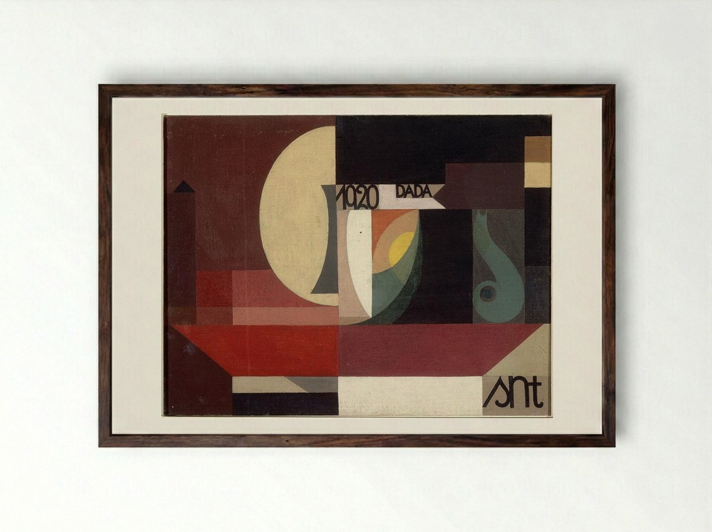Composition Dada - Sophie Taeuber-Arp - Framed Print Dark Wood