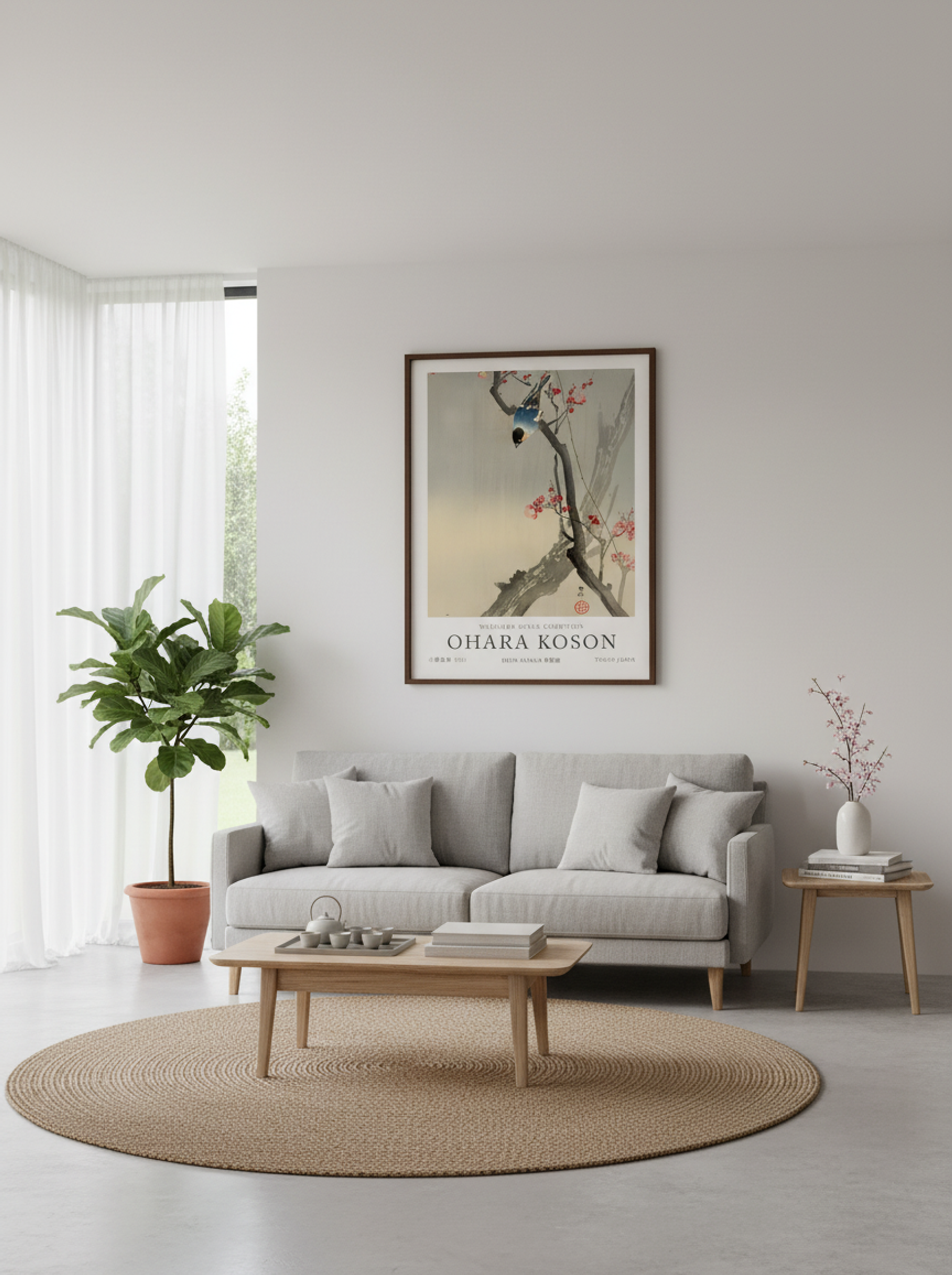 Bullfinch On Flowering Plum - Ohara Koson - Lifestyle