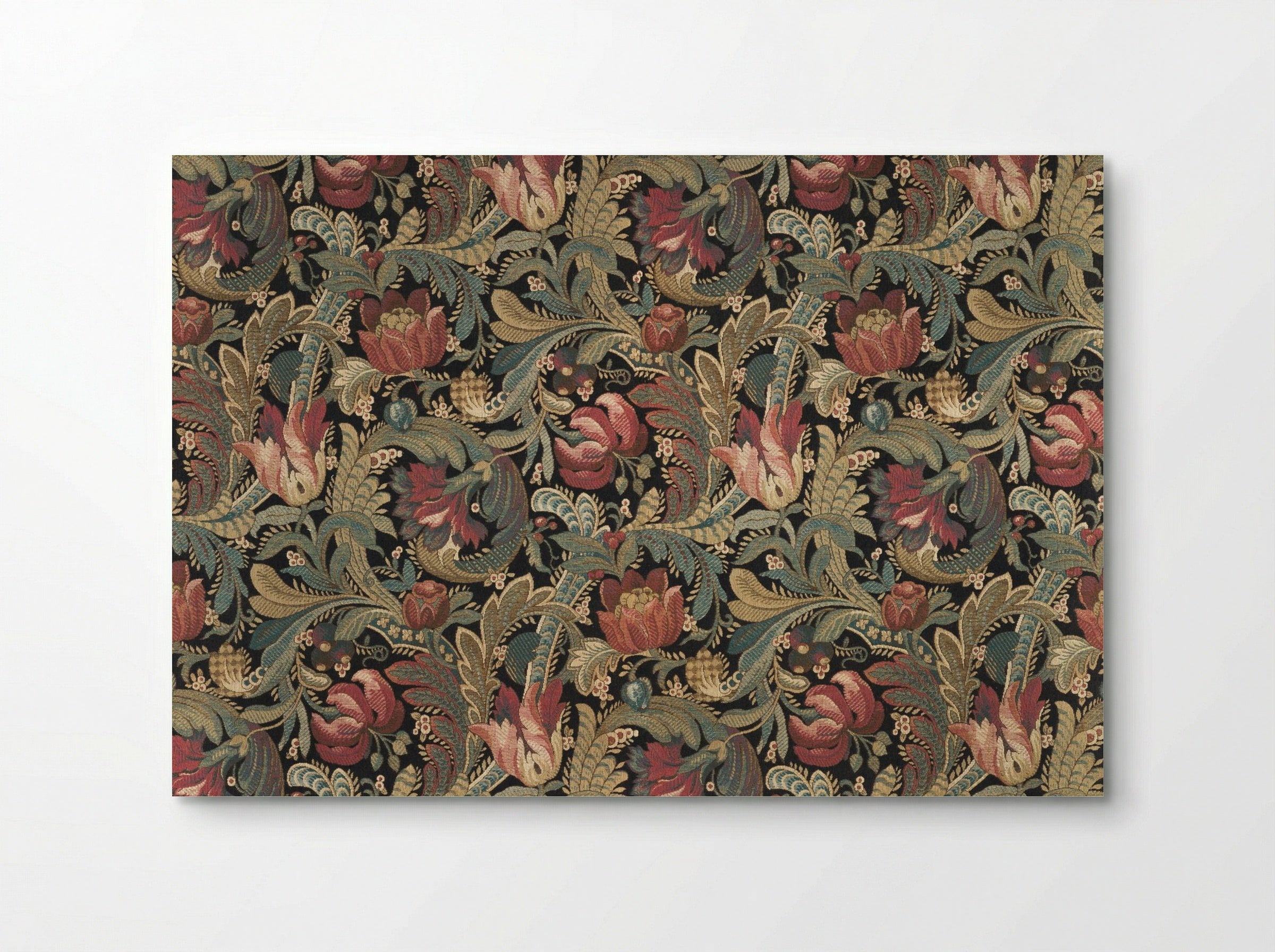 Floral Pattern with Tulips and Foliage - Fine Art Print - Poster