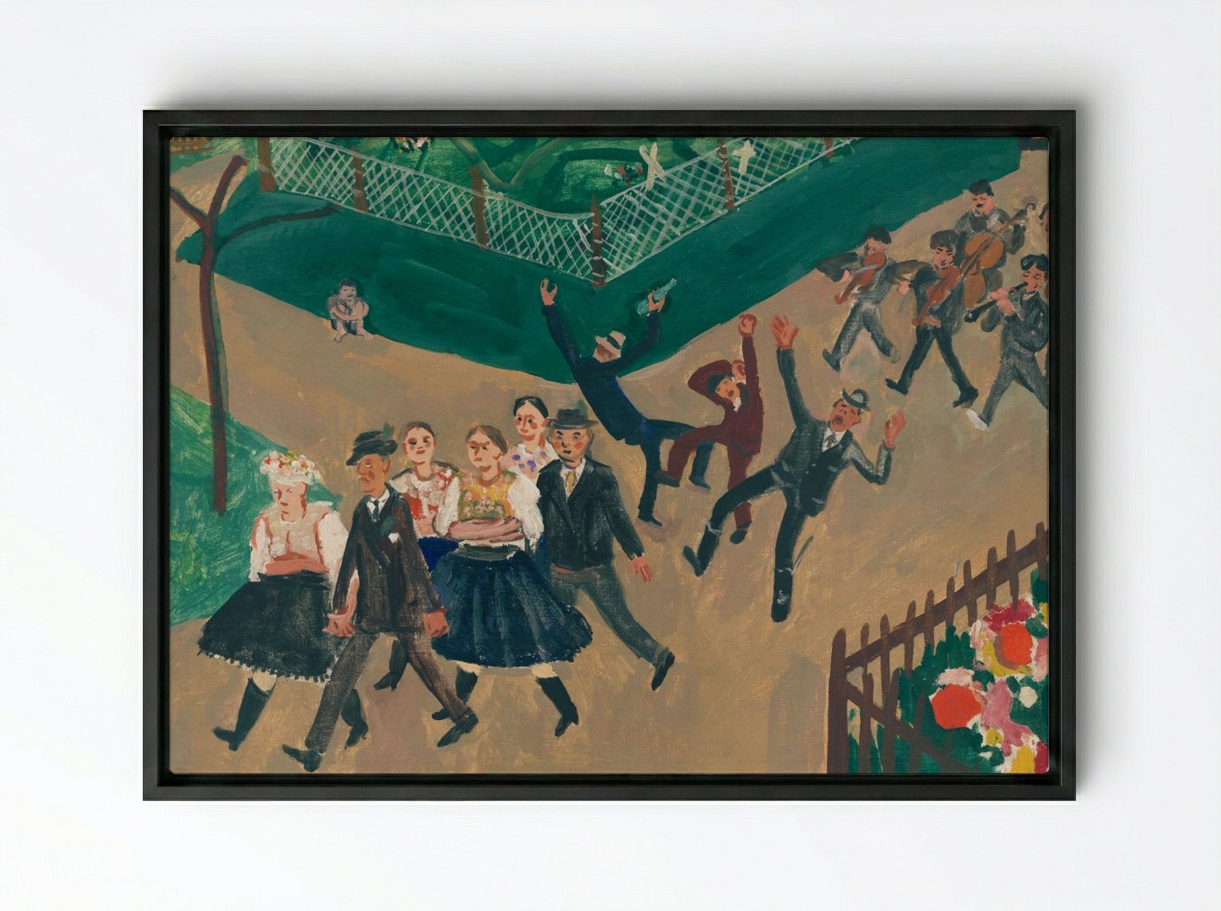 Wedding Procession - Cyprián Majerník - Framed Canvas Black
