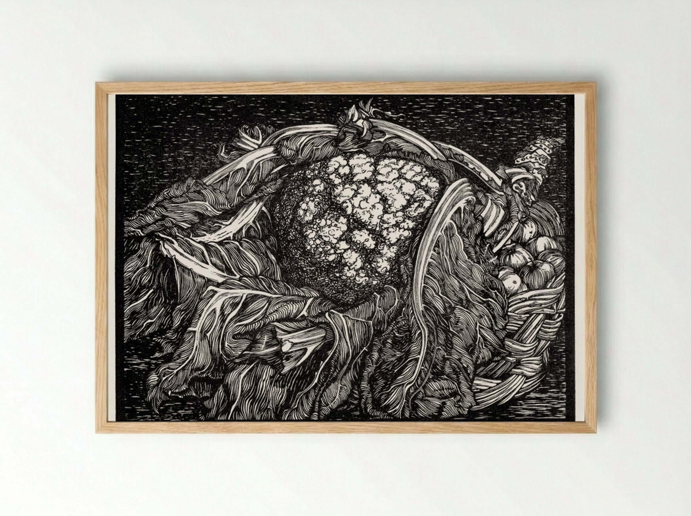 Cauliflower - Julie de Graag - Framed Print Wood