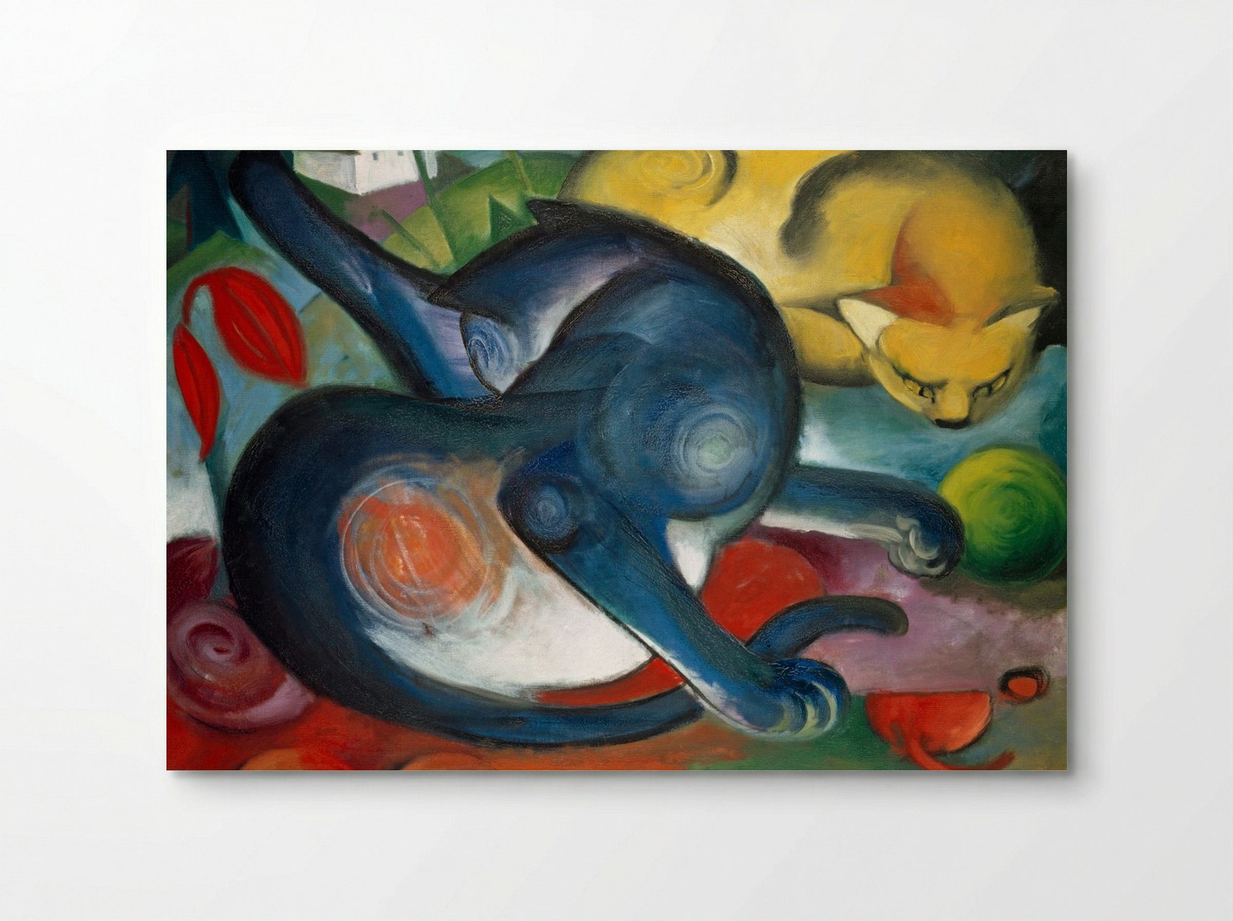 Two Cats, Blue and Yellow - Franz Marc - Poster