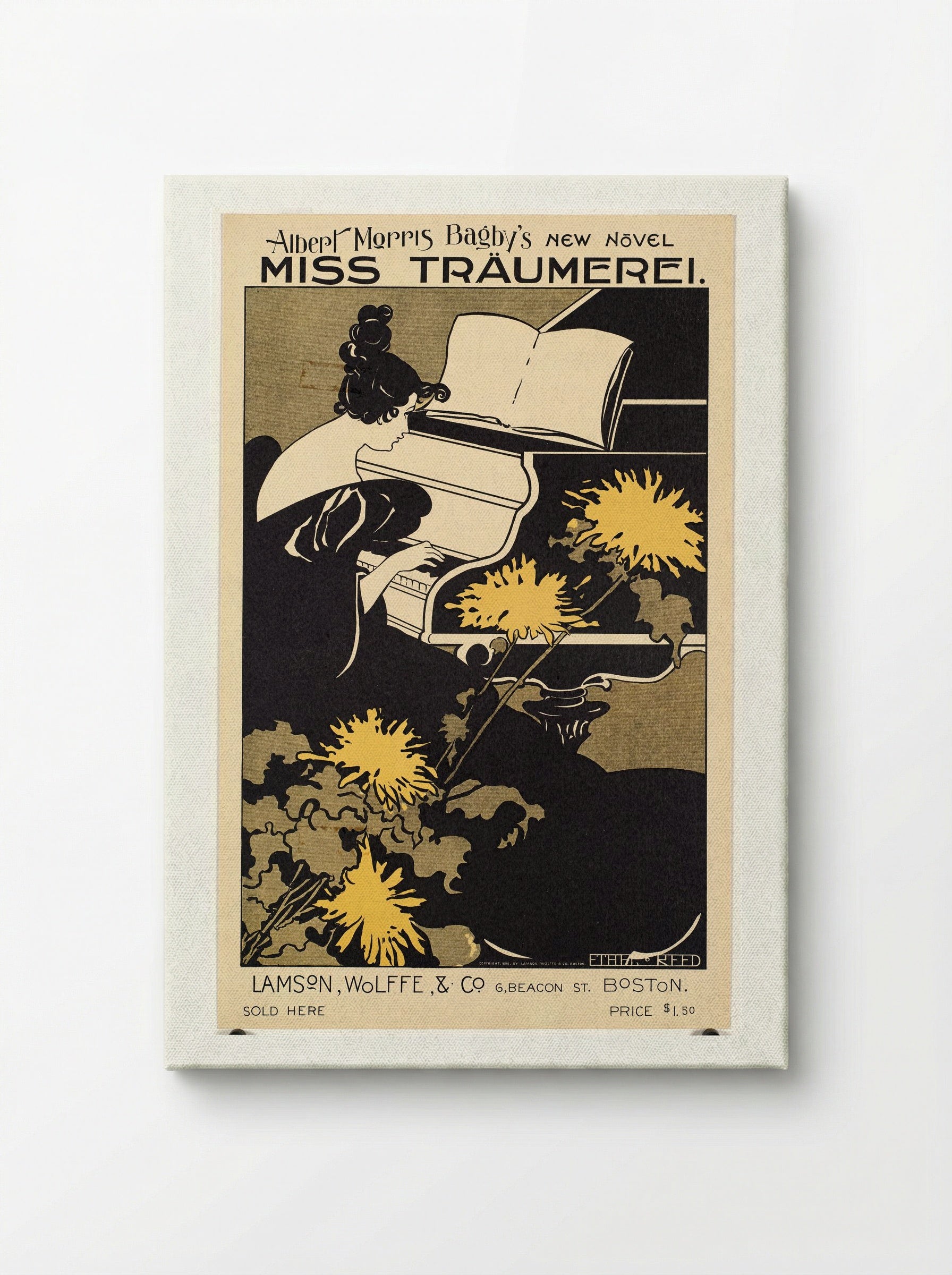 Miss Traumerei (Poster for Albert Morris Bagby's Novel) - Ethel Reed - Canvas