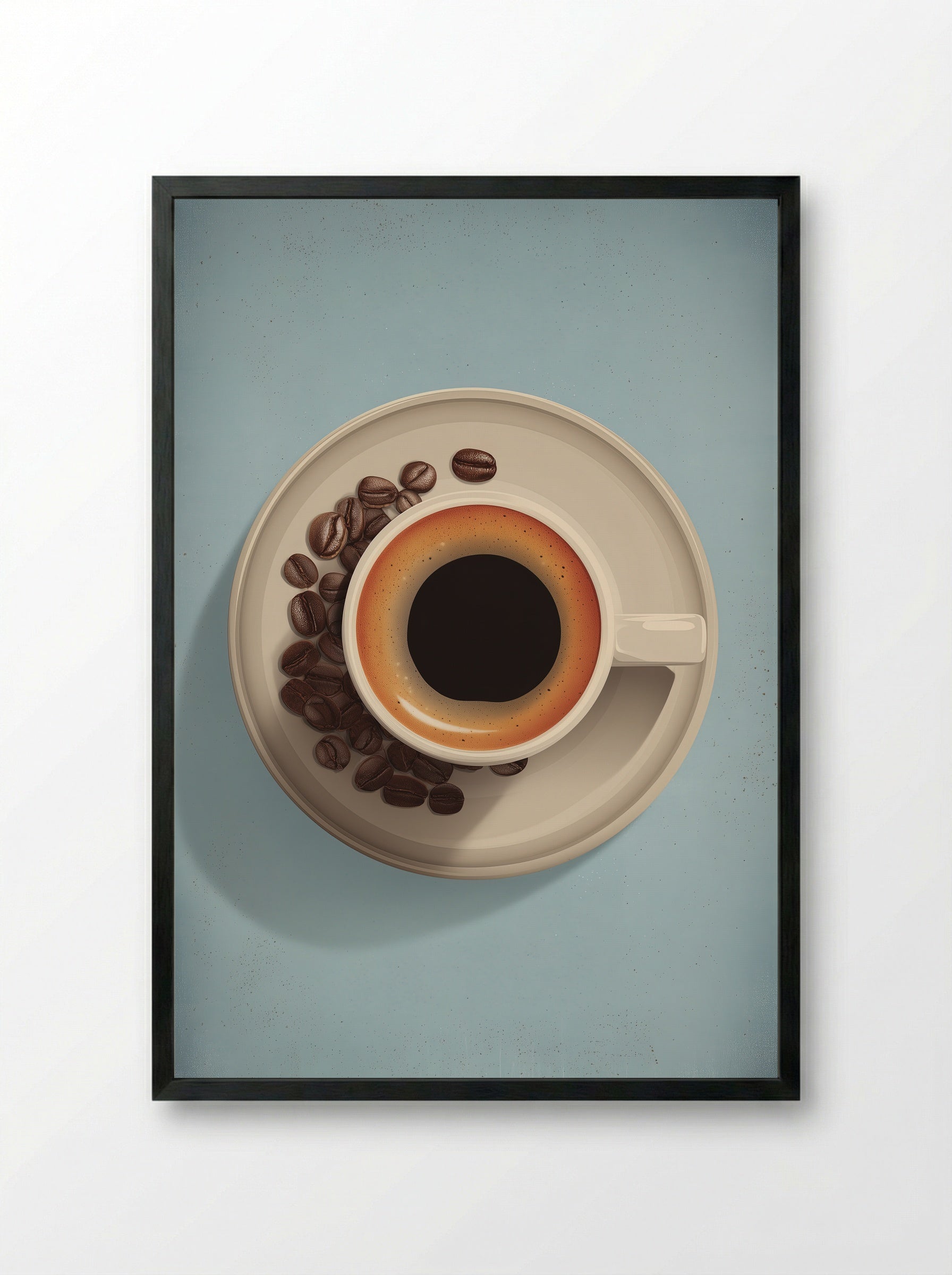Espresso Core - Framed Print Black