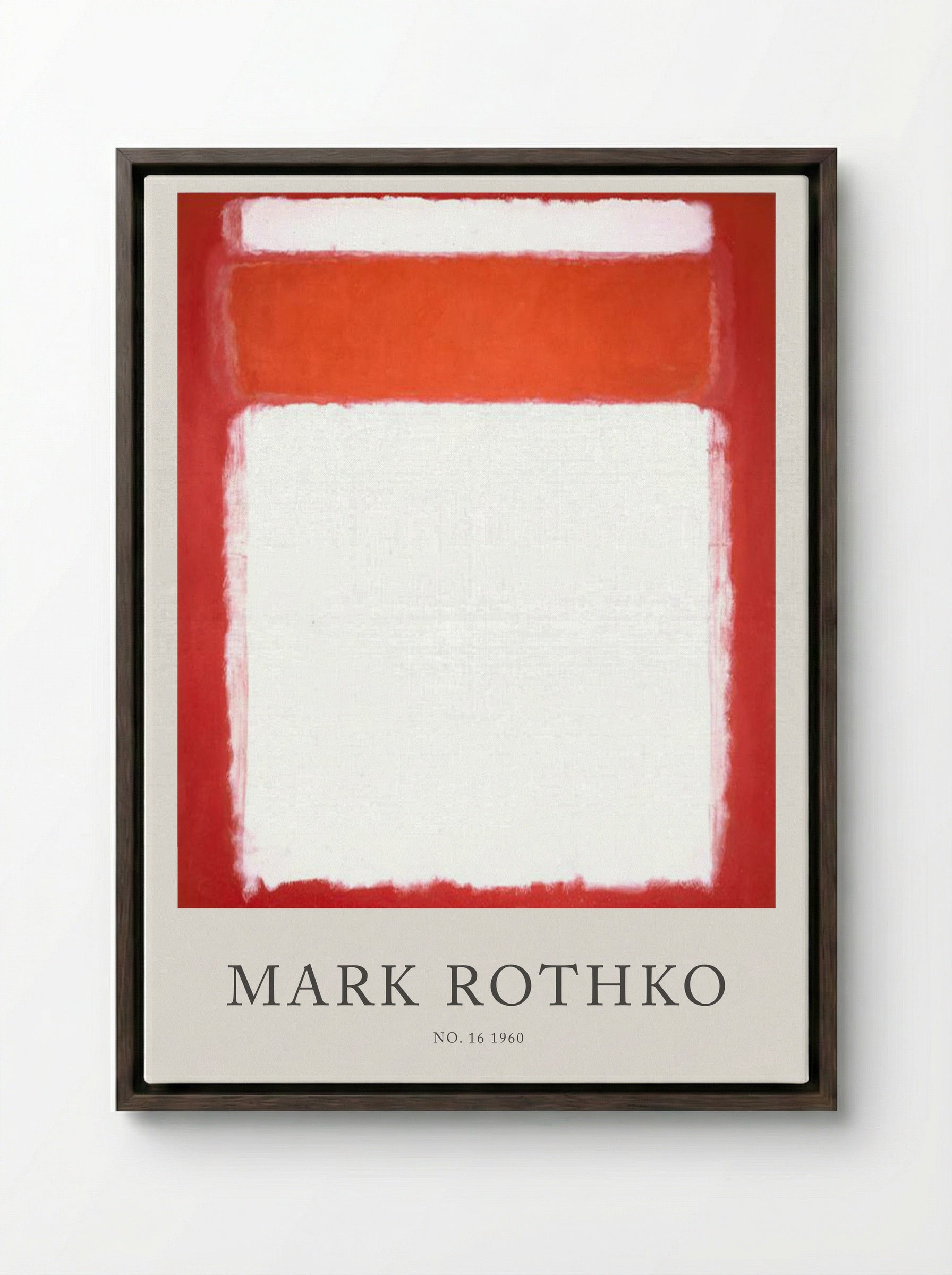 No. 16 - Mark Rothko - Framed Canvas Dark Wood