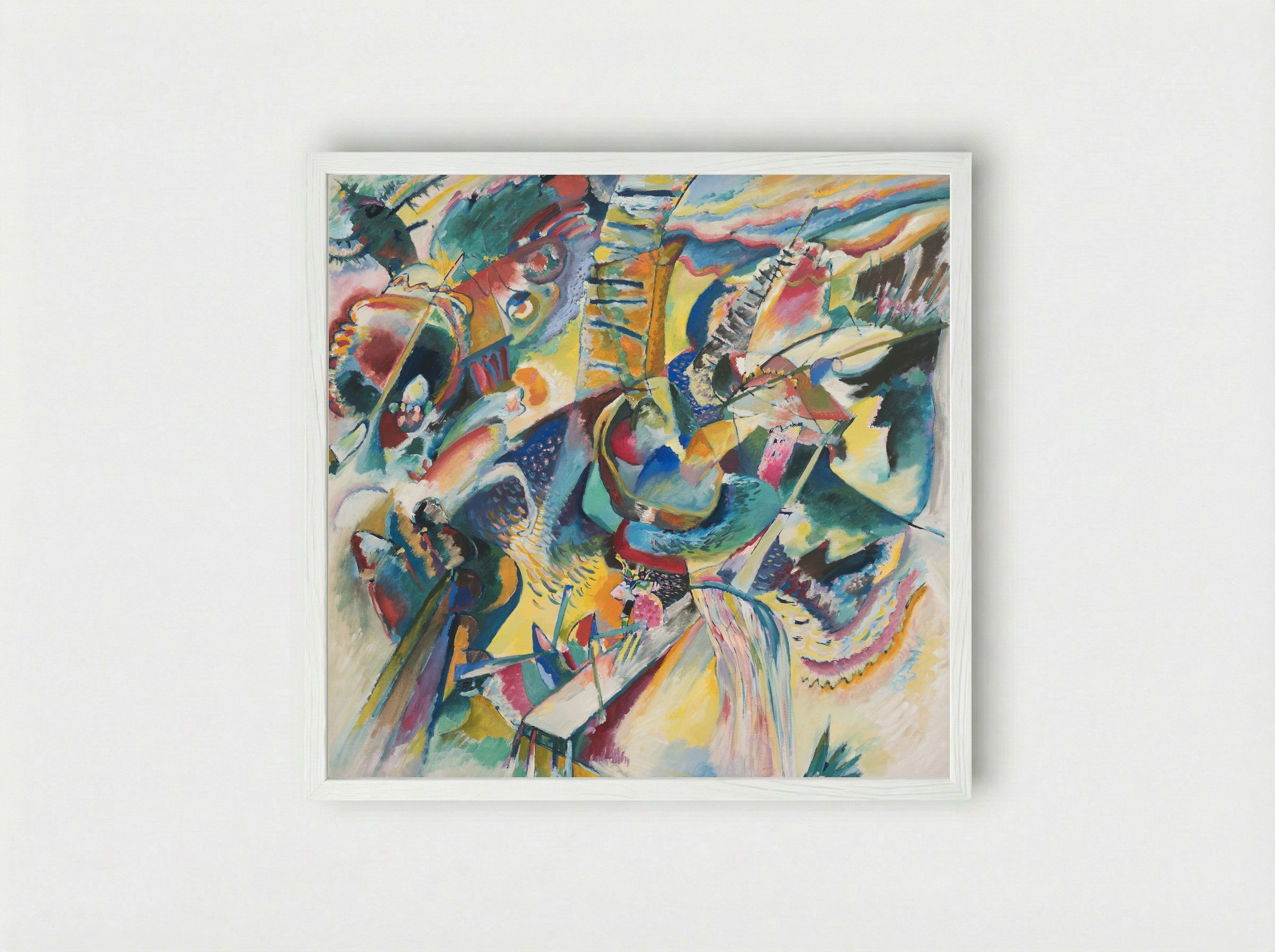 Improvisation Gorge - Wassily Kandinsky - Framed Print White