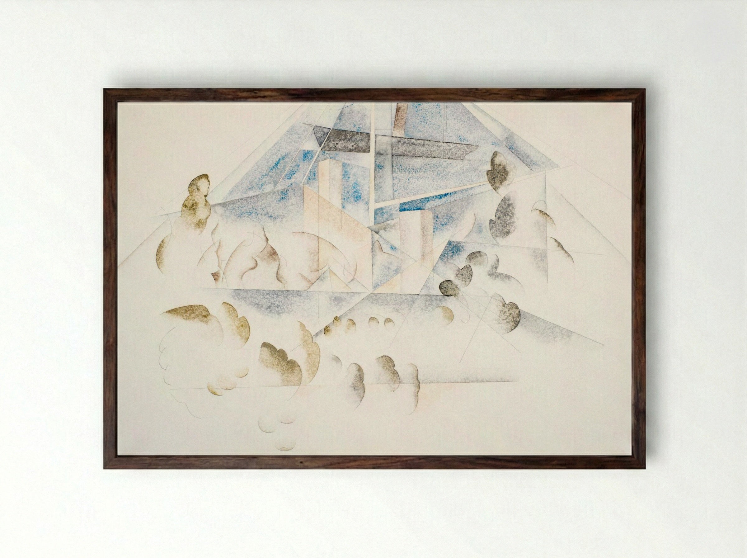 Bermuda: Masts and Foliage - Charles Demuth - Framed Print Dark Wood