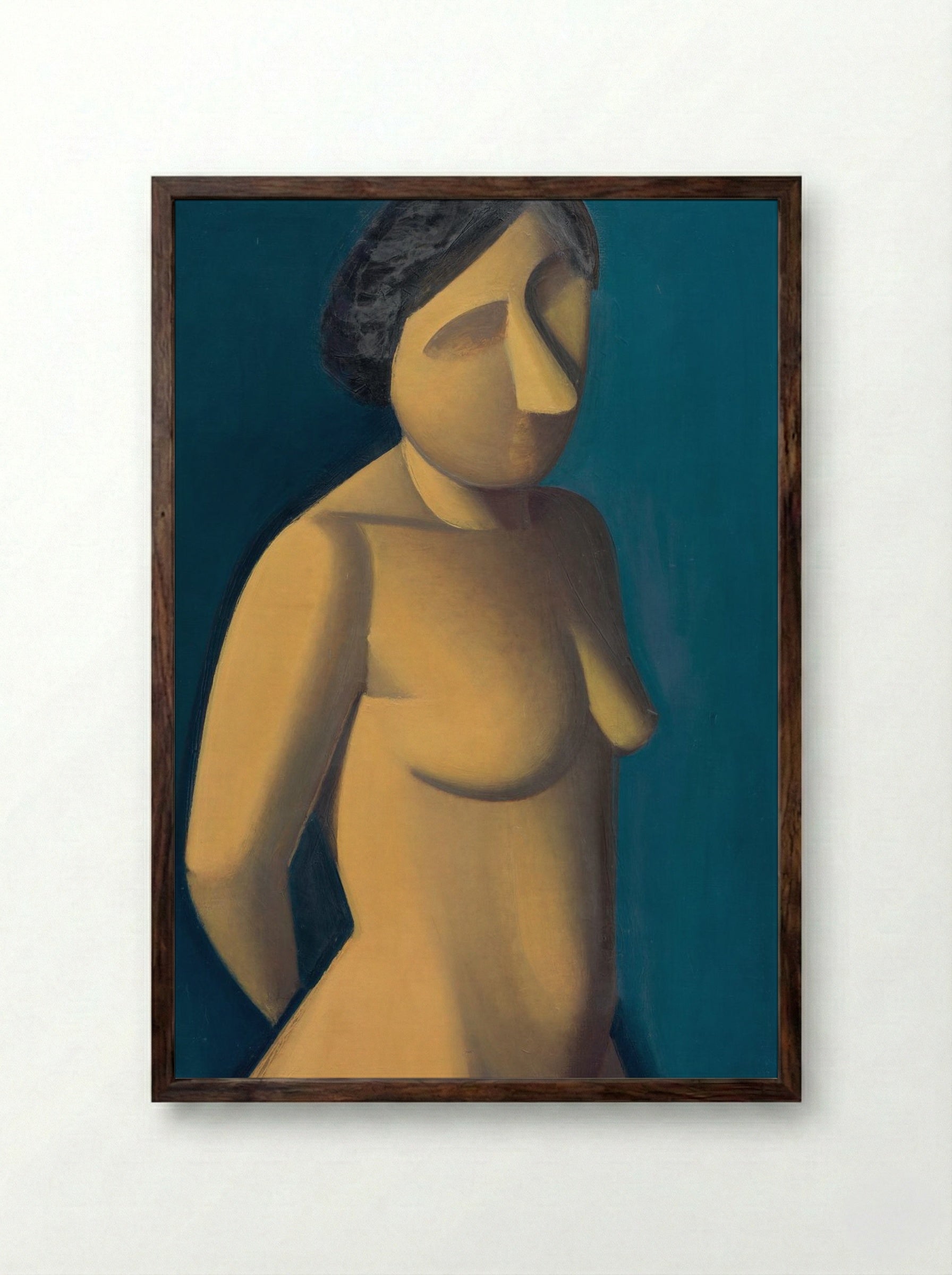 Female Model - Vilhelm Lundstrøm - Framed Print Dark Wood