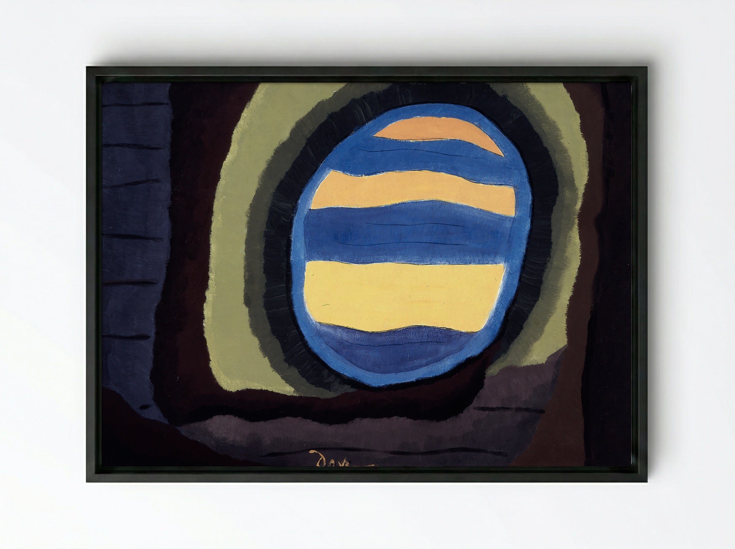 Out the Window - Arthur Dove - Framed Canvas Black