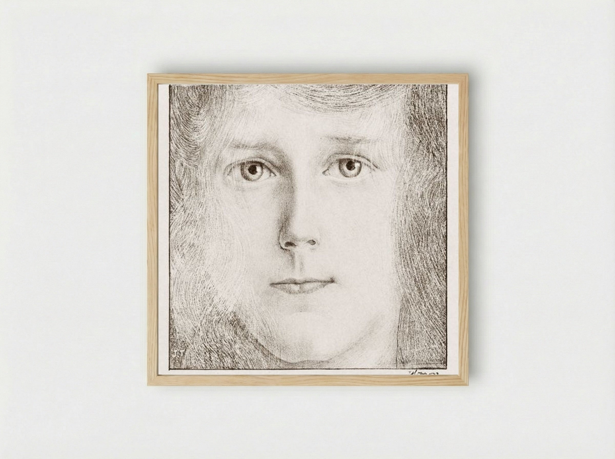 Portrait of Willy Timmerman - Jan Toorop - Framed Print Wood